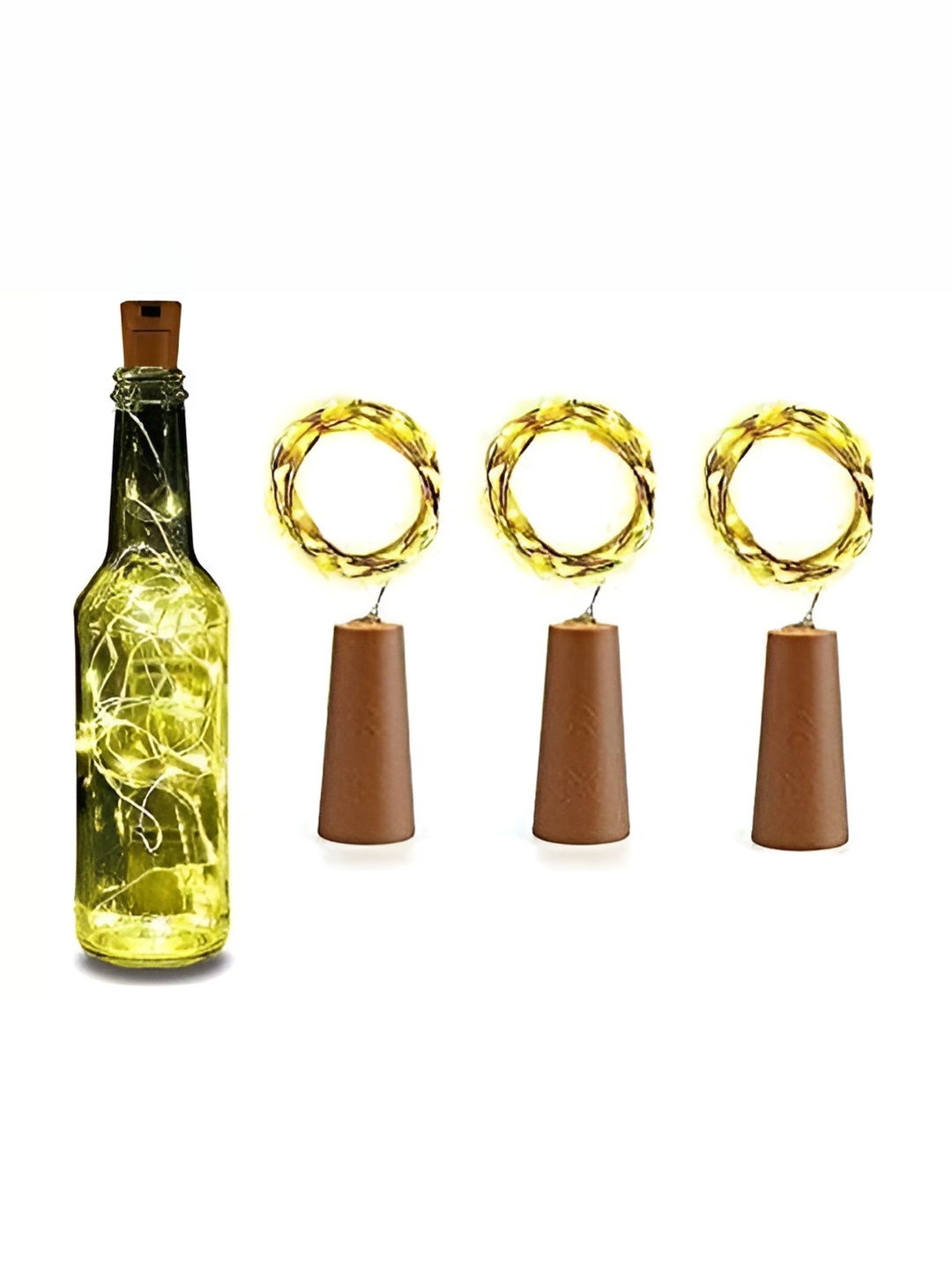 

SPARK WORLD Yellow 3 Pieces LED Cork Lights