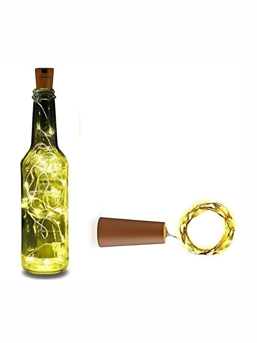 

SPARK WORLD Gold Toned Cork LED String Lights