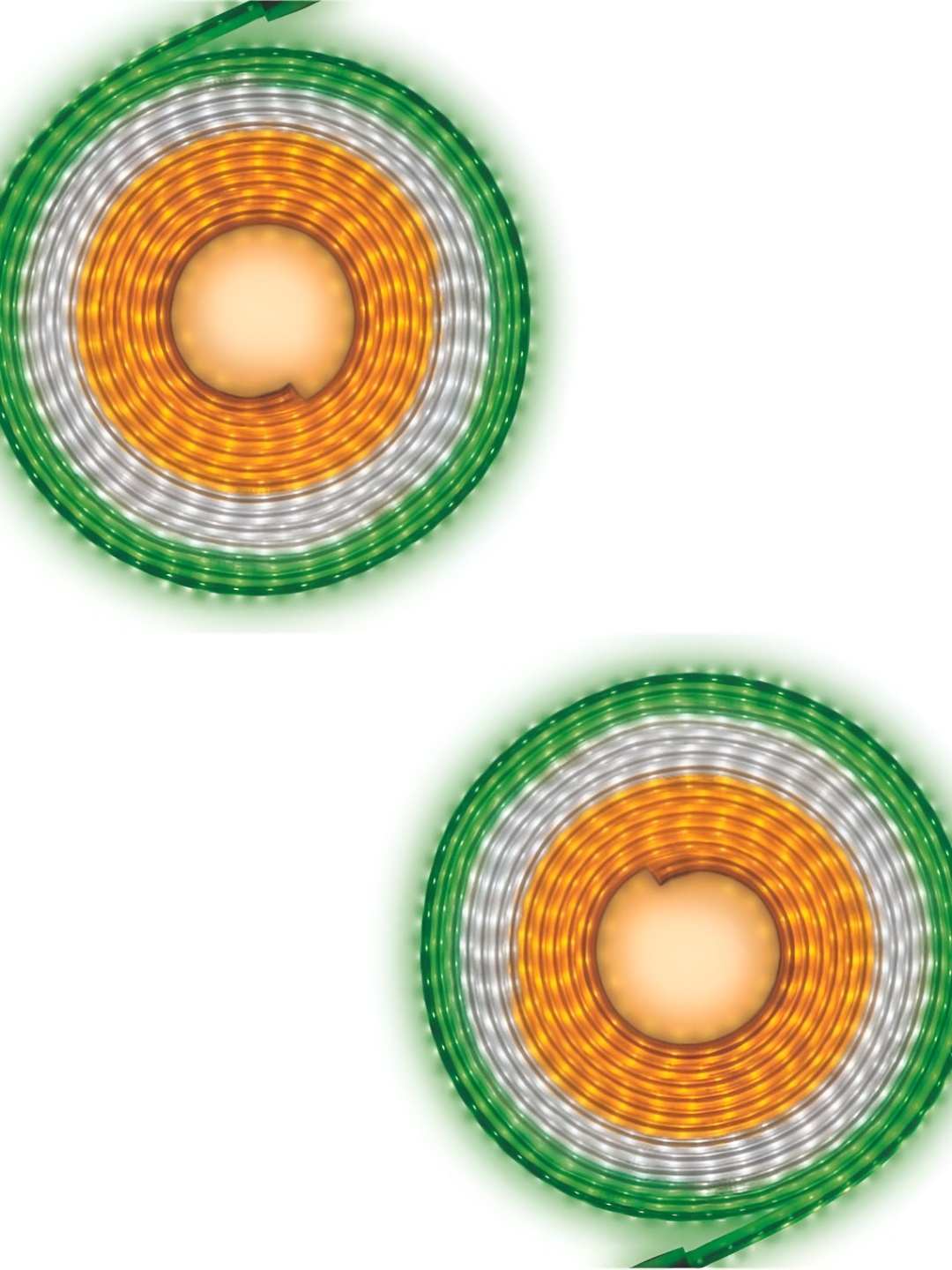 

SPARK WORLD Orange & White 2 Pieces Rice Shape String Lights
