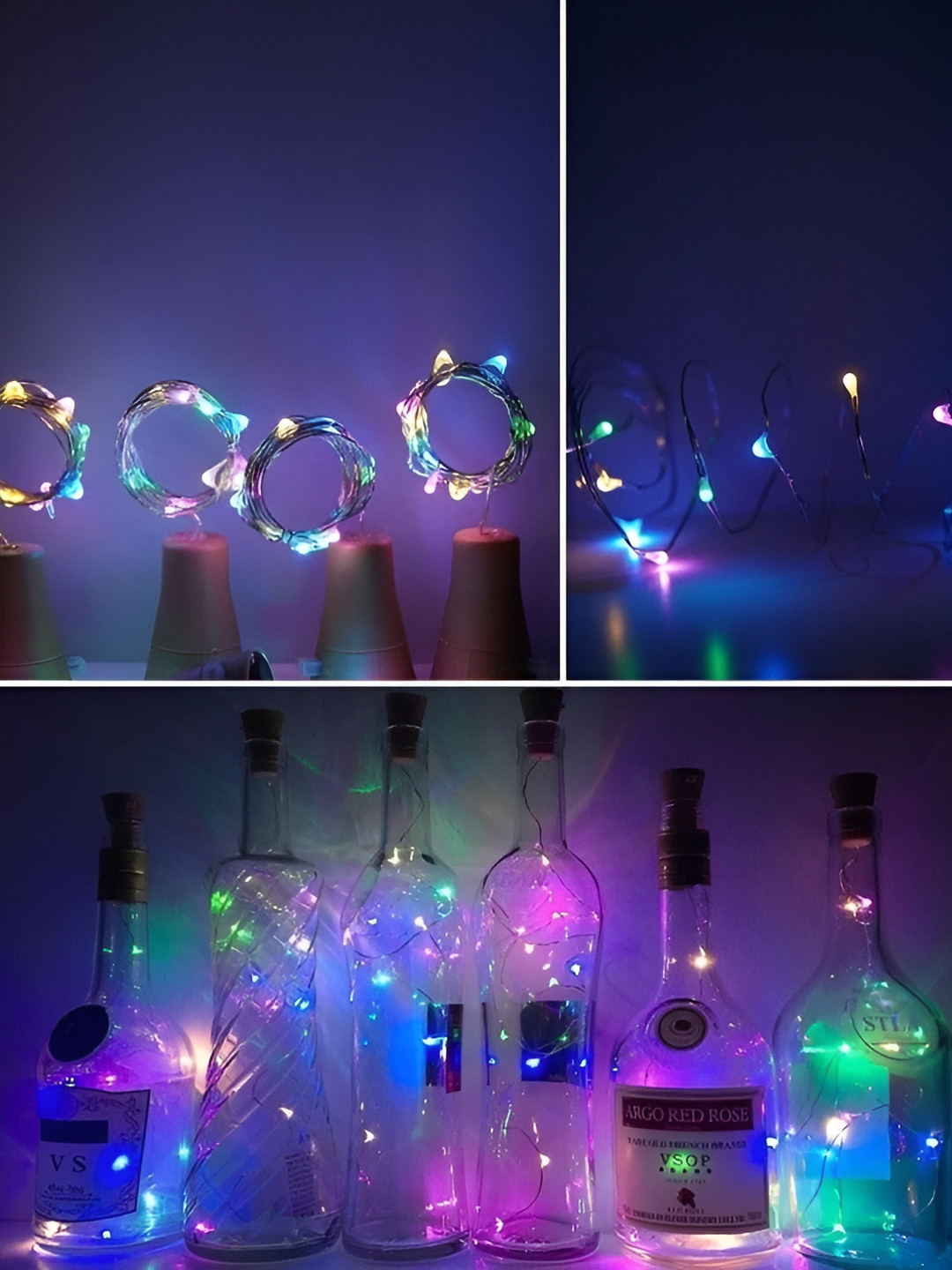 

SPARK WORLD Blue & Green 4 Pieces Cork LED String Lights