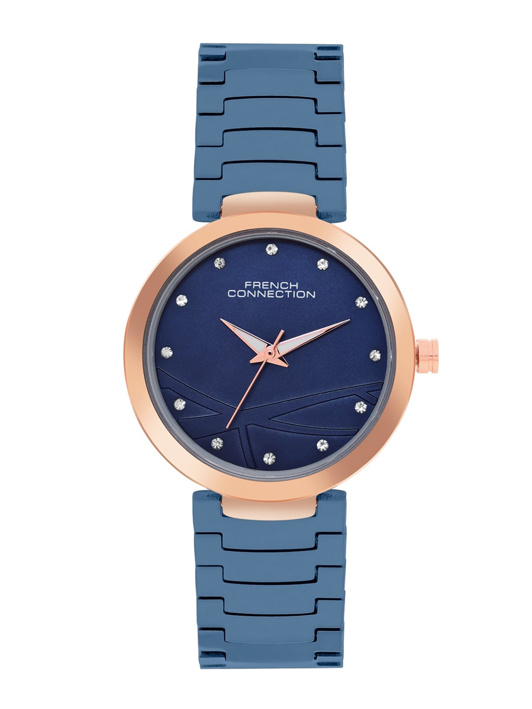 

French Connection Women Dial & Stainless Steel Bracelet Style Straps Watch FCN063UM, Blue