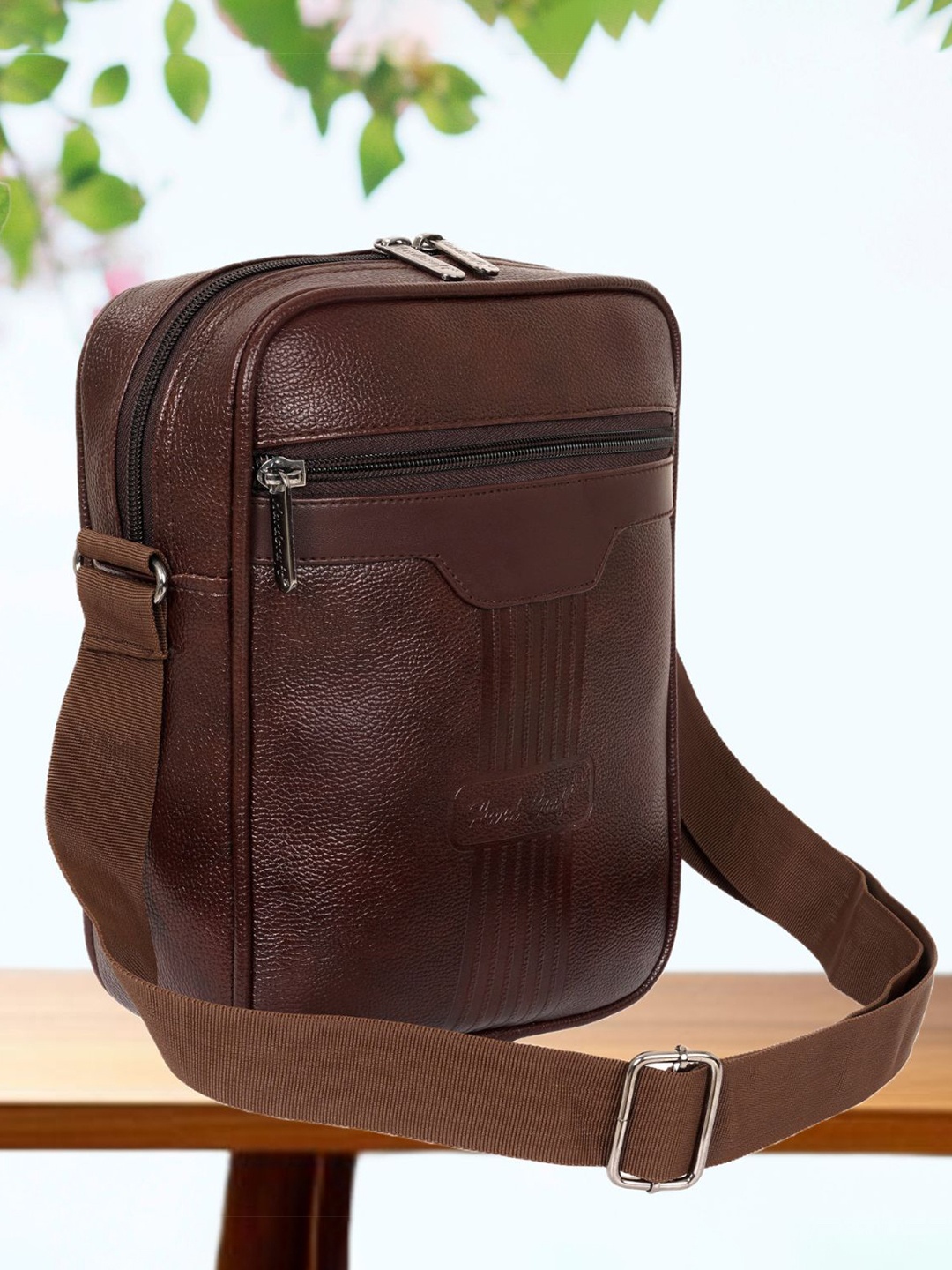 

HARD CRAFT Men Messenger Bag, Brown