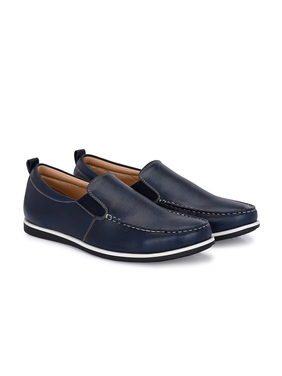 

Mast & Harbour Men Round Toe Loafers, Navy blue