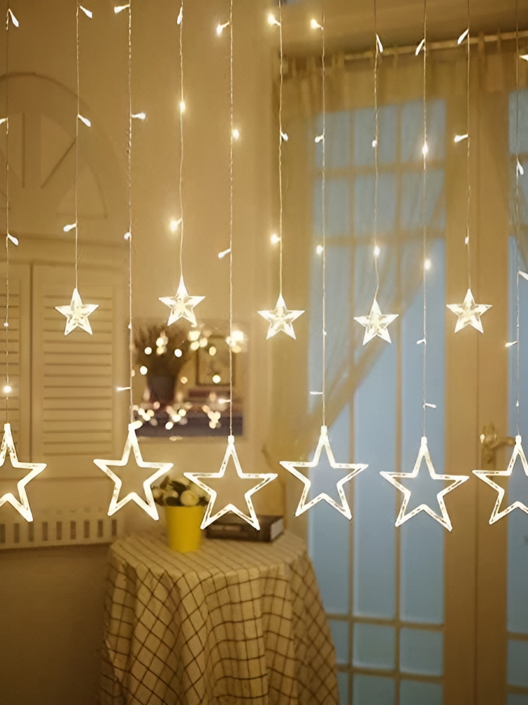 

SPARK WORLD White Star Shaped Bulb String Lights