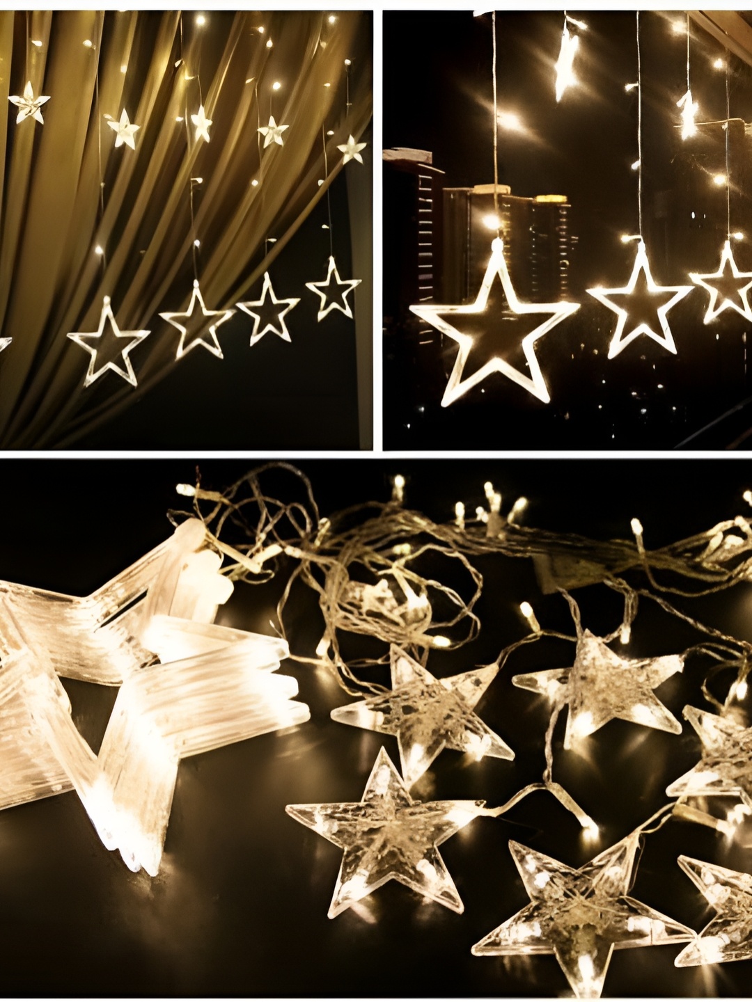 

SPARK WORLD Yellow Star Shape String Lights