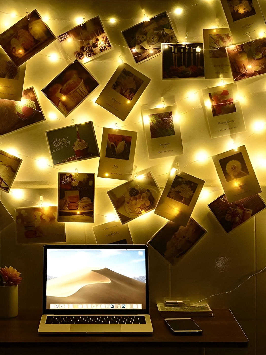 

SPARK WORLD Yellow Photo Clip String Lights