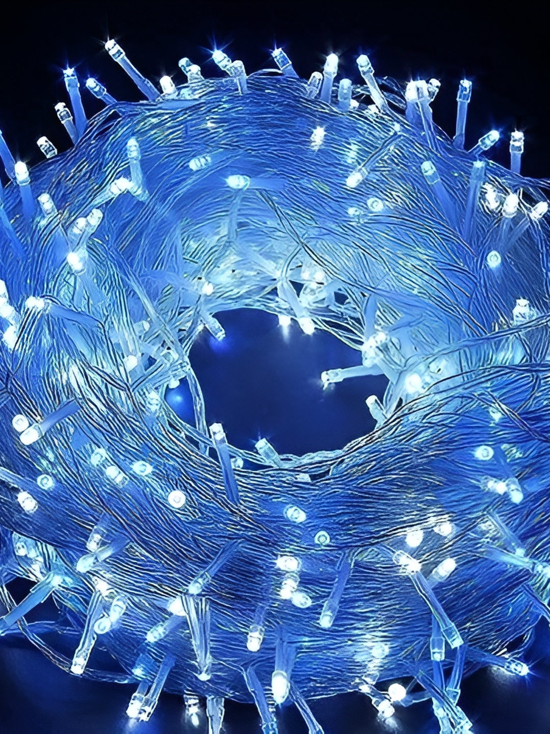 

SPARK WORLD Blue Rice Shape LED Fairy String Lights