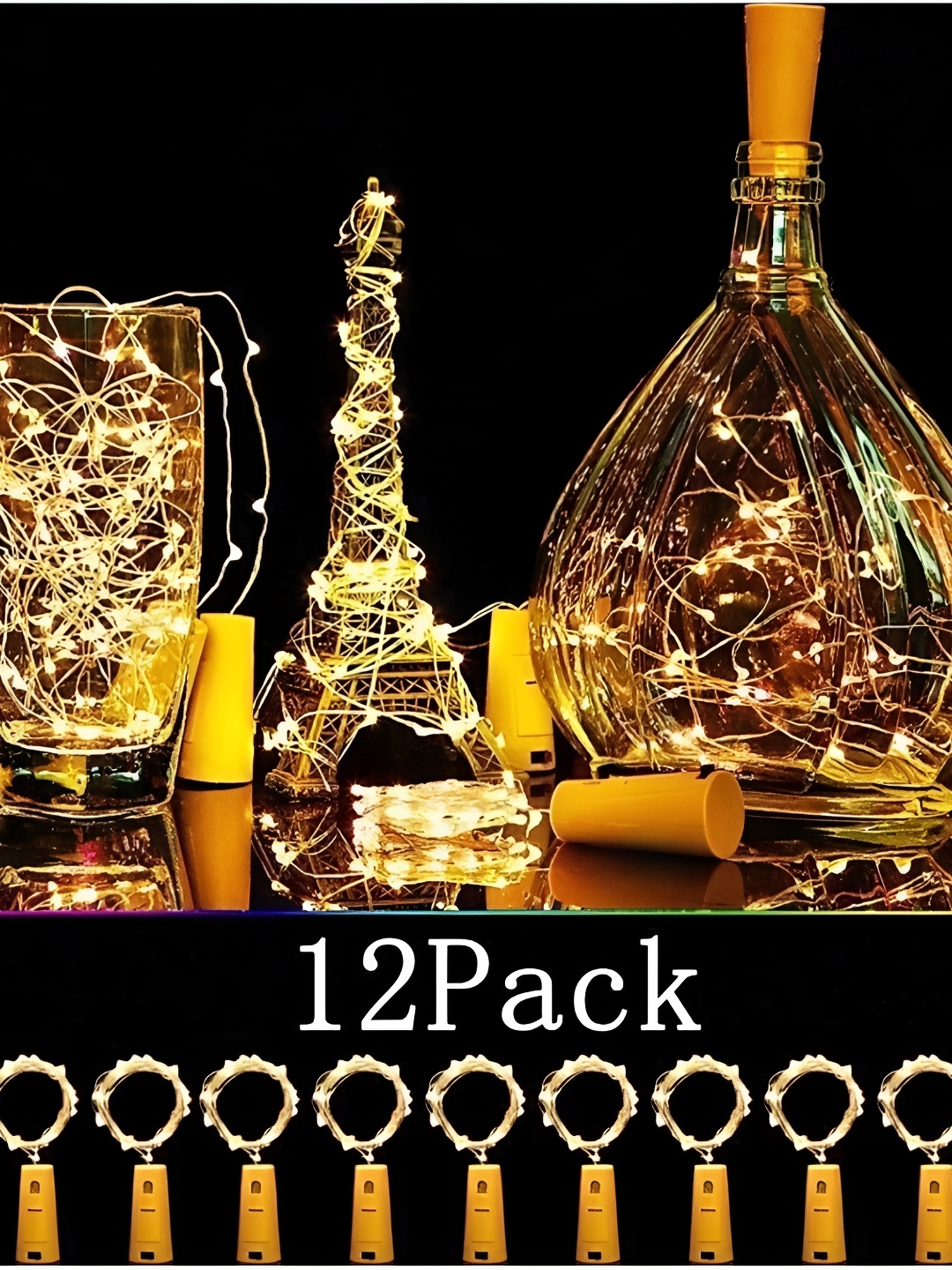 

SPARK WORLD Yellow & Brown 12 Pieces Rice Shaped String Lights