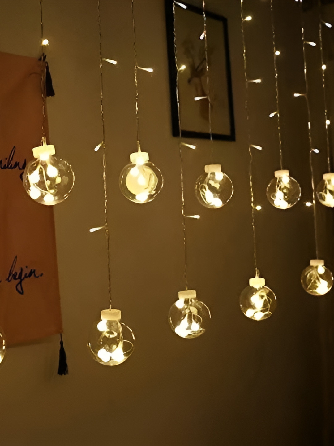 

SPARK WORLD Yellow Cylindrical Shape String Lights