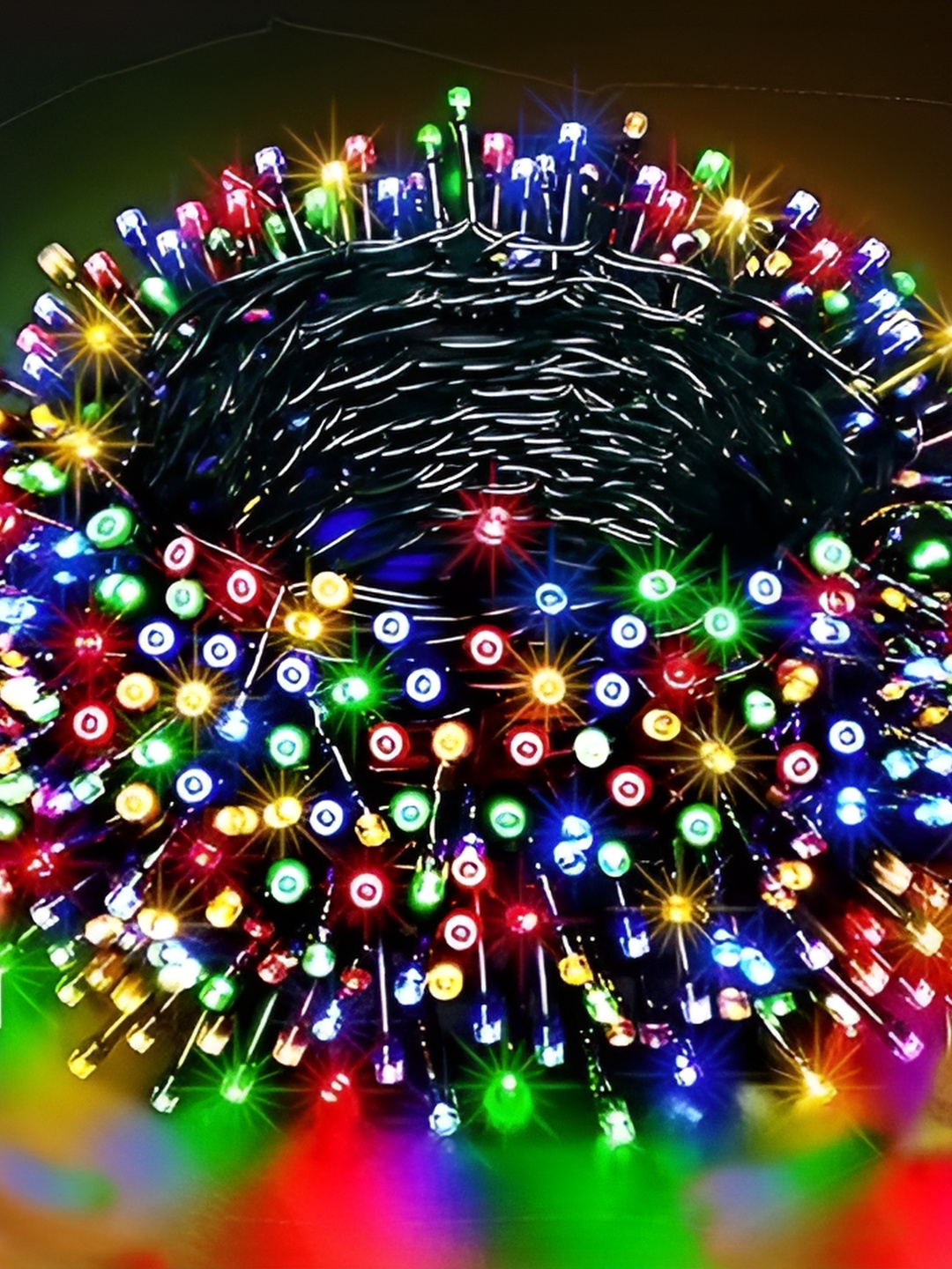 SPARK WORLD Red & Green Rice Shaped Bulb String Lights