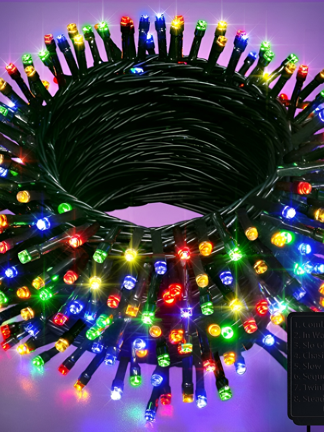 

SPARK WORLD 120 Pcs Blue & Red Rice Shape LED String Lights