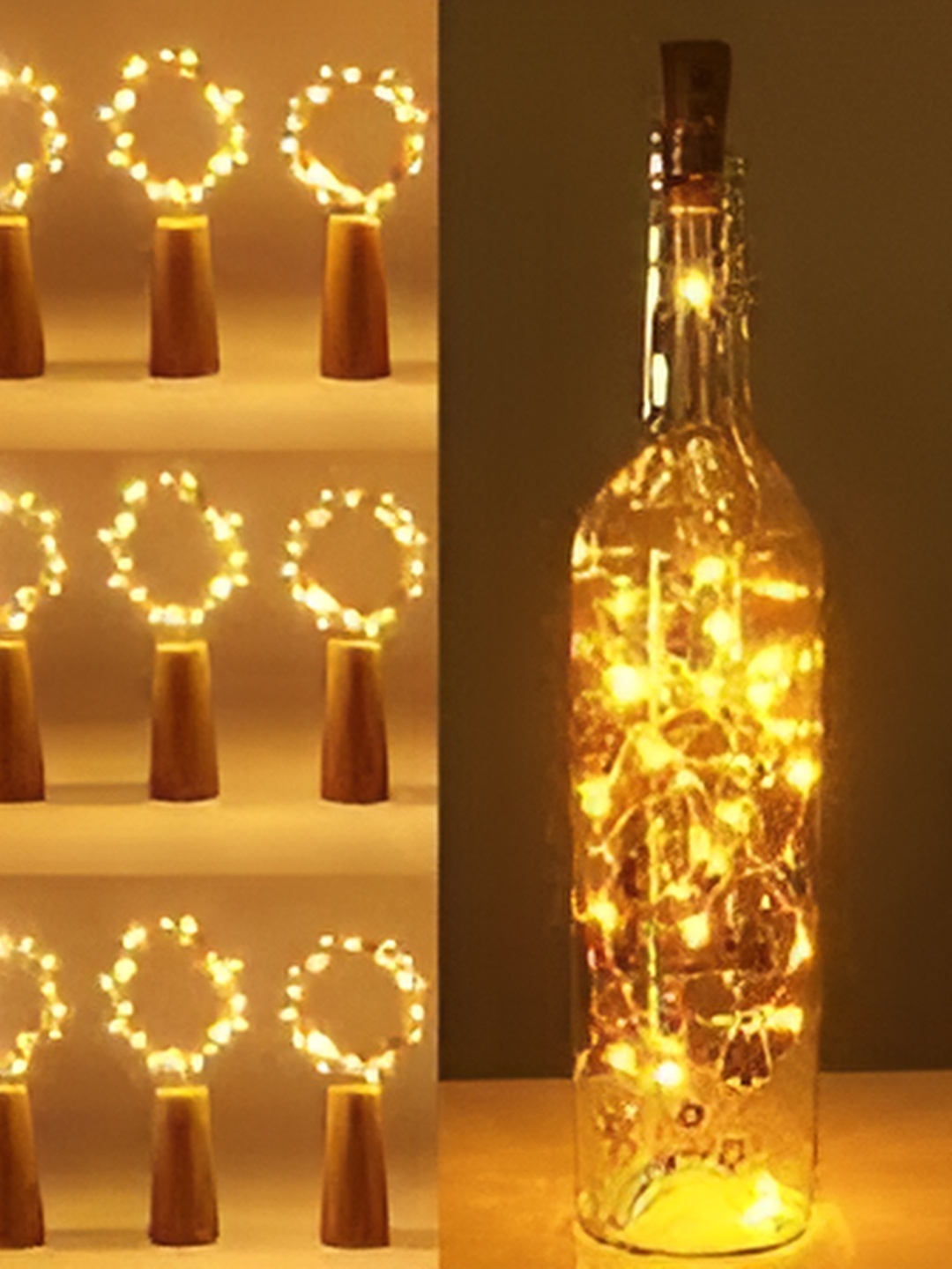 

SPARK WORLD Yellow 12 Pieces Cylindrical Shape String Lights