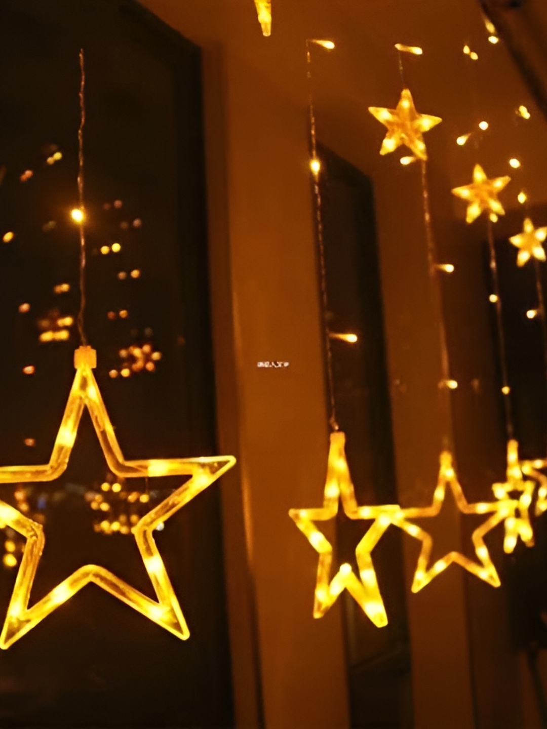 

SPARK WORLD Yellow Star-Shaped String Lights