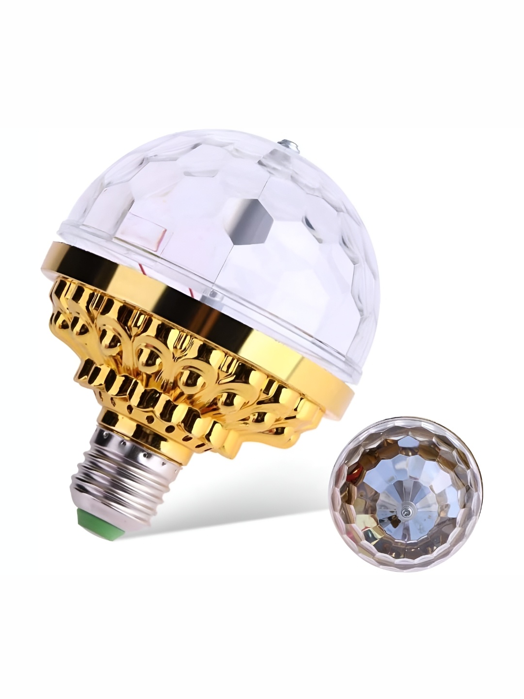 

SPARK WORLD White & Gold toned Cylindrical Disco Ball Bulbs