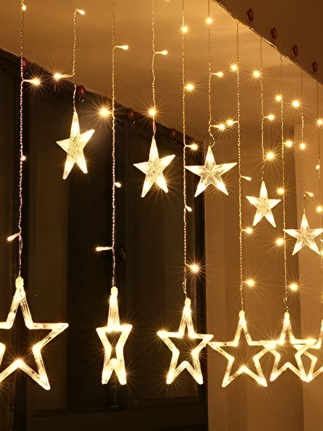 

SPARK WORLD Yellow Star-Shaped String Lights