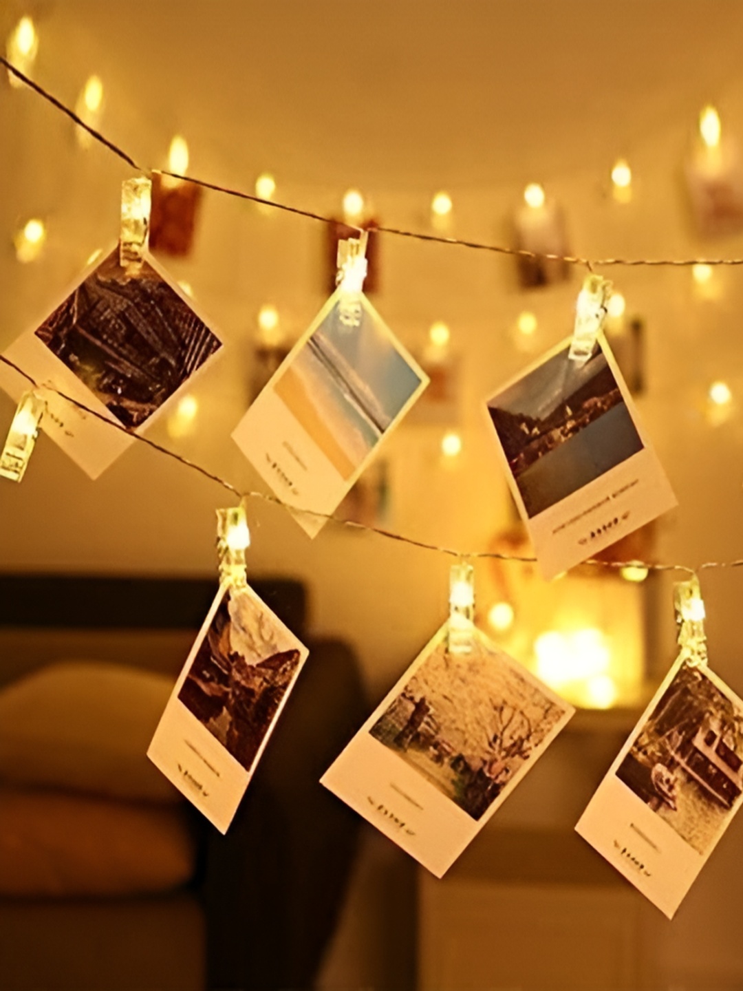 

SPARK WORLD Yellow Photo Clip-Shaped String Lights