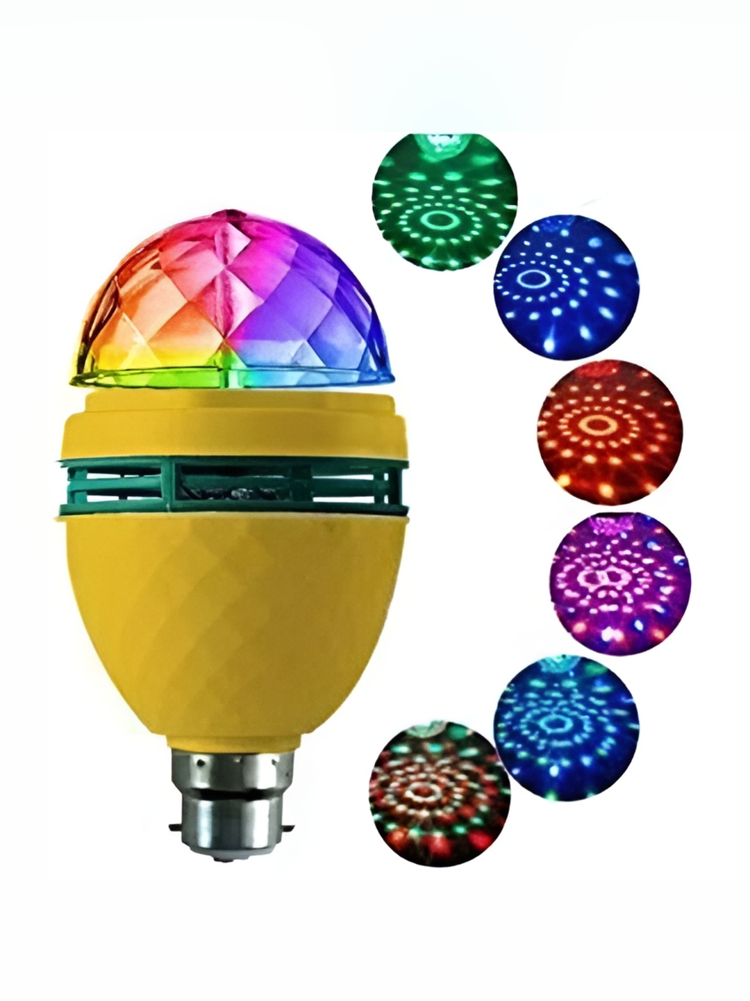 

SPARK WORLD Yellow & Purple Bulb Shaped Disco Ball String Light