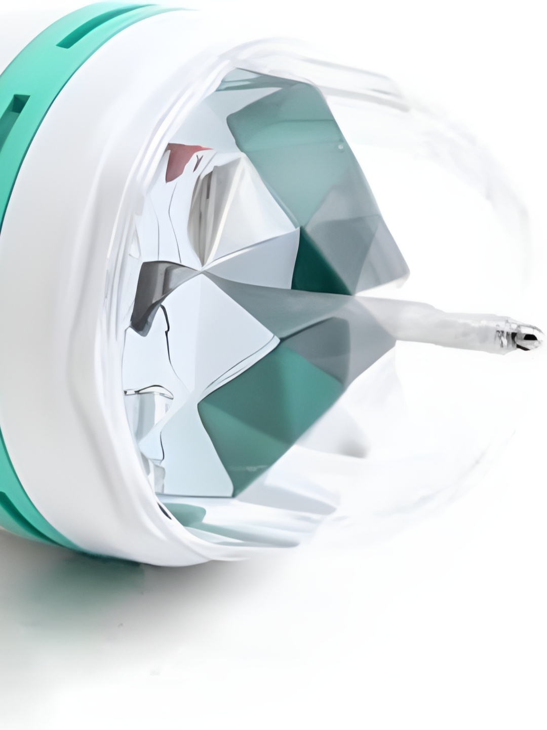 

SPARK WORLD White & Green Textured Semi-sphere Disco Ball Bulb
