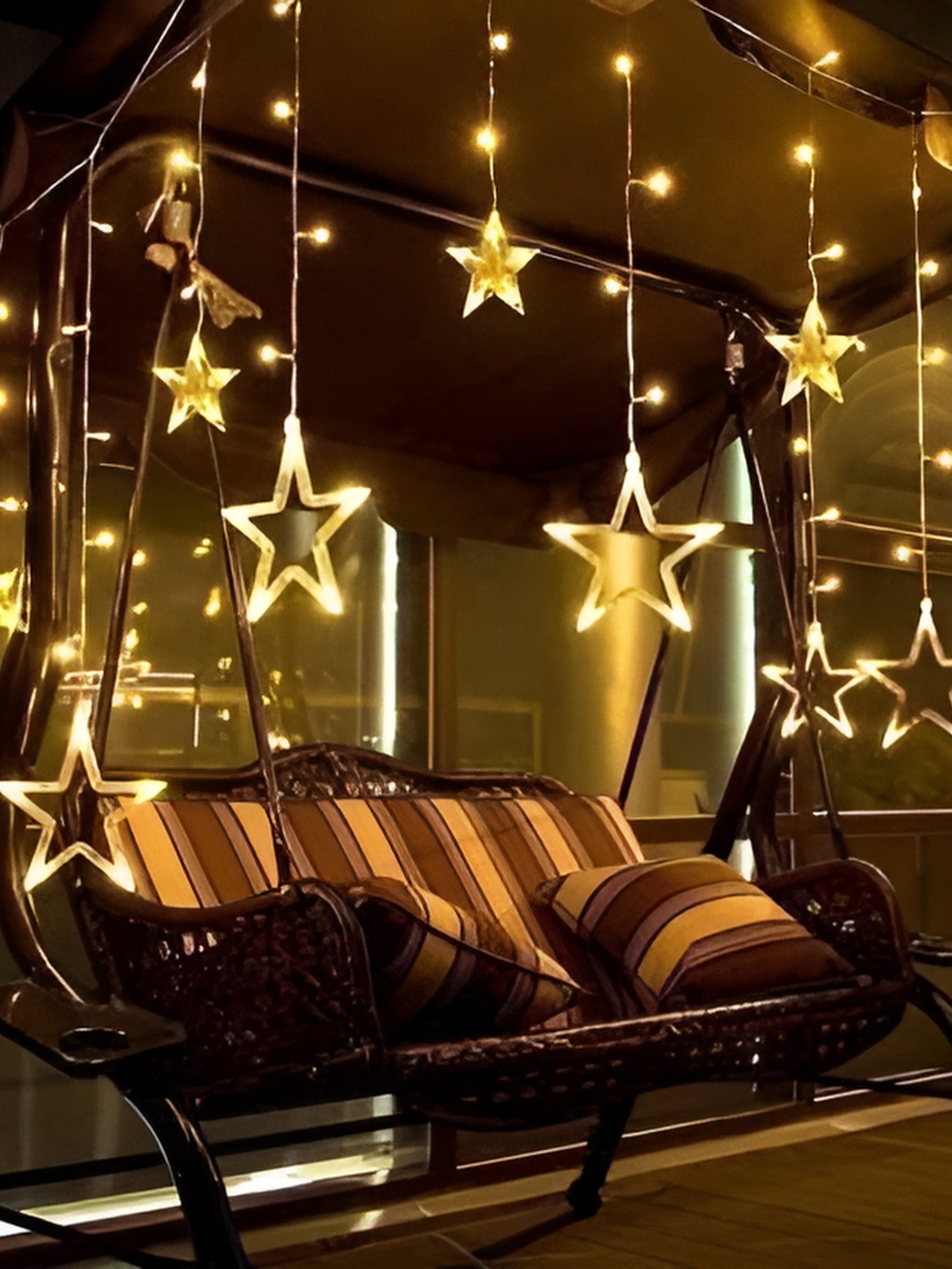 

SPARK WORLD Yellow Star Shape String Lights