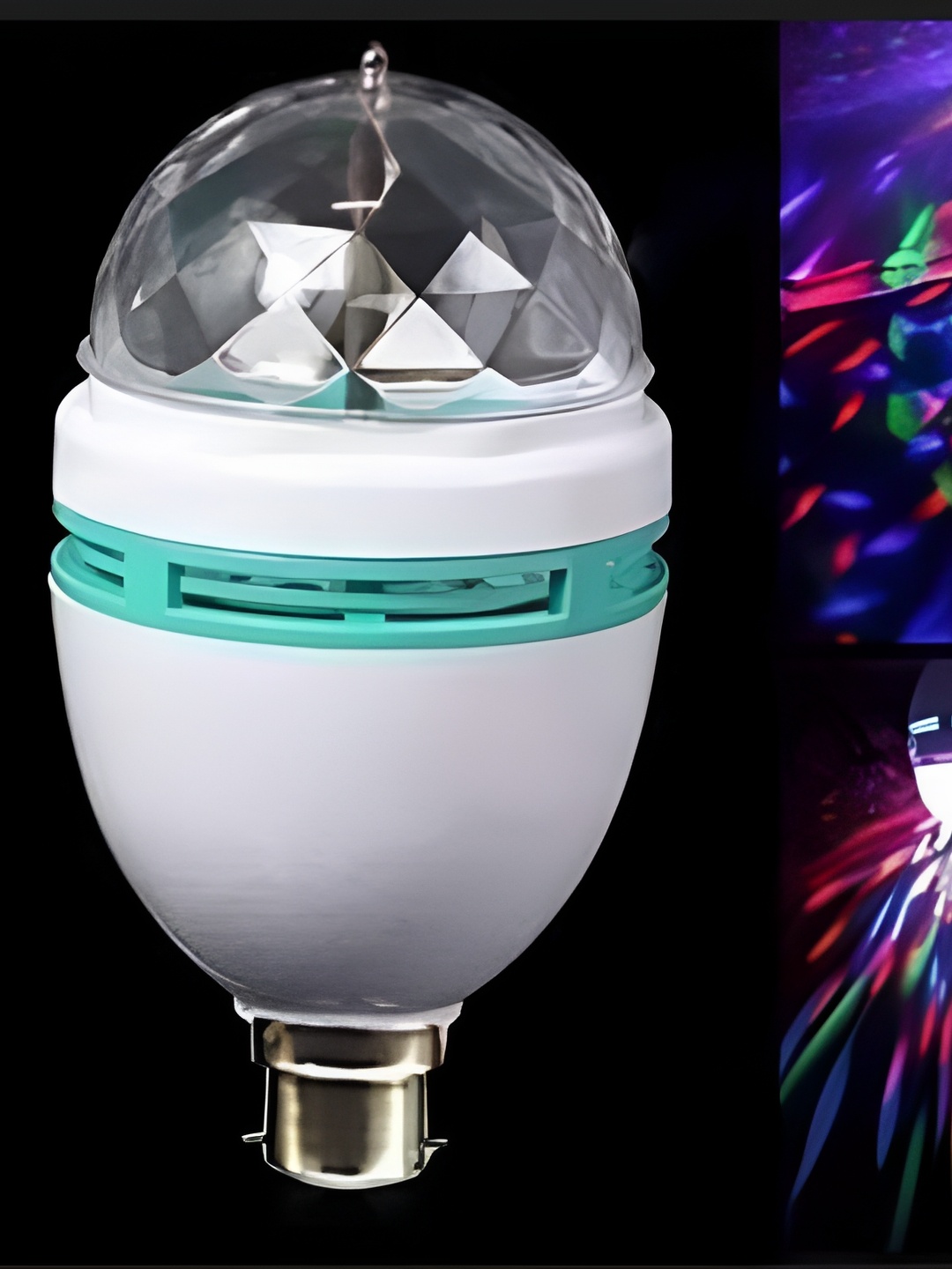 

SPARK WORLD White & Transparent Textured Semi Sphere Contemporary Disco Ball Bulb