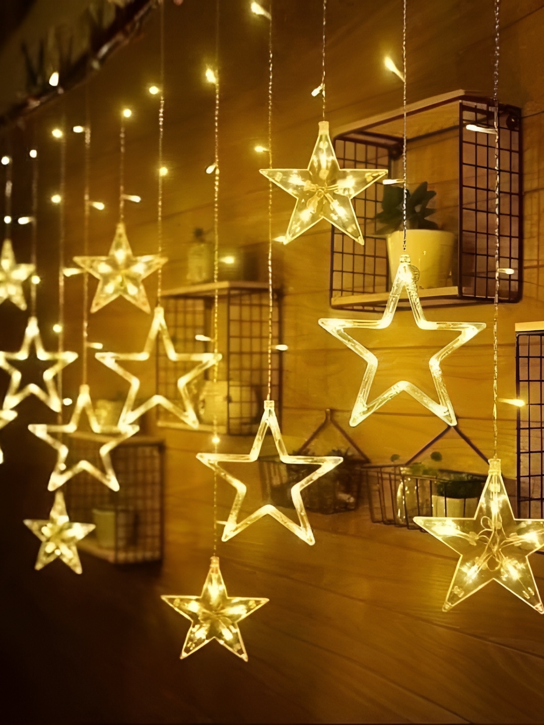 

SPARK WORLD White Star Shape String Lightss
