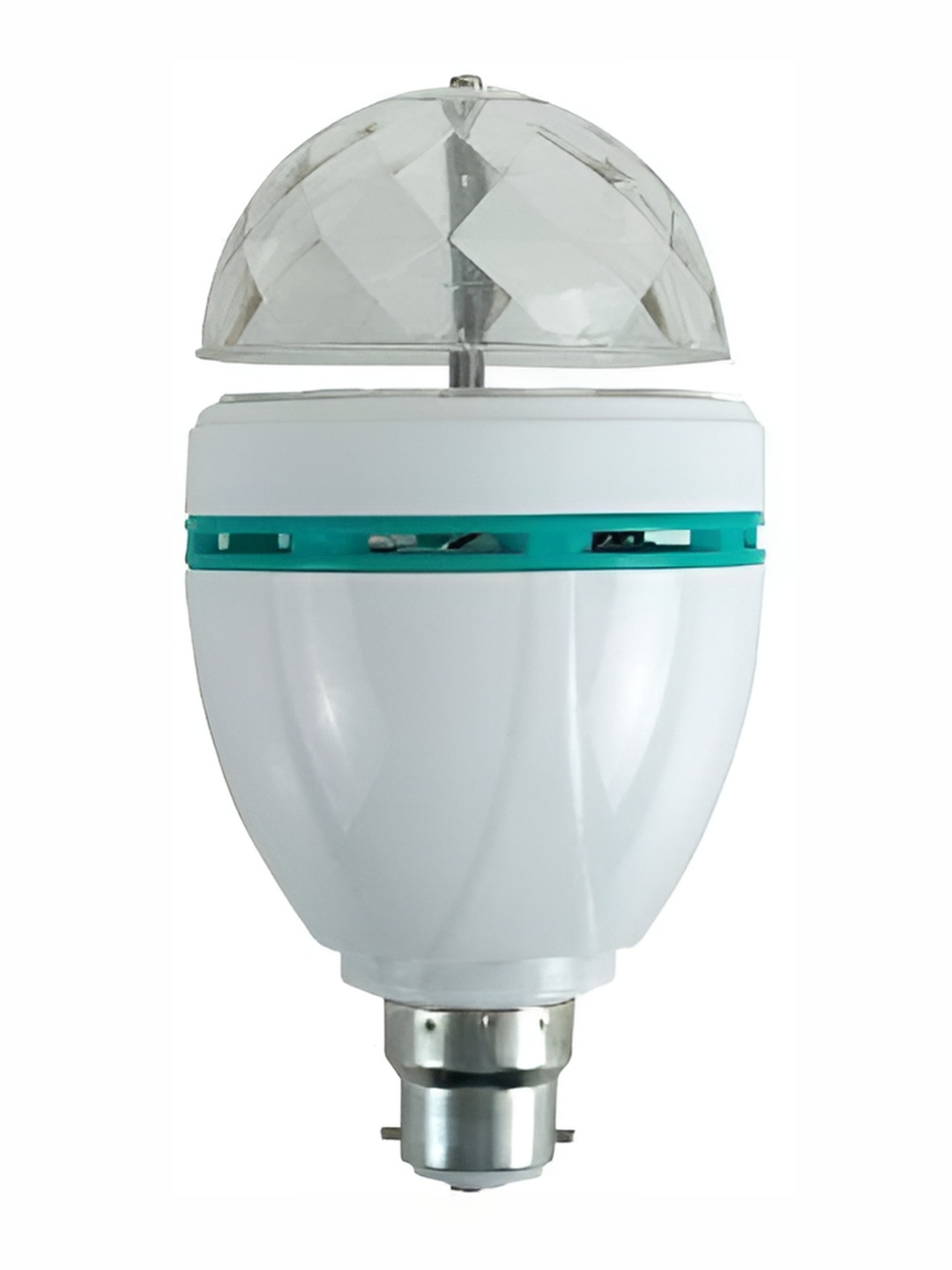 

SPARK WORLD White & Green Textured Disco Ball Bulb