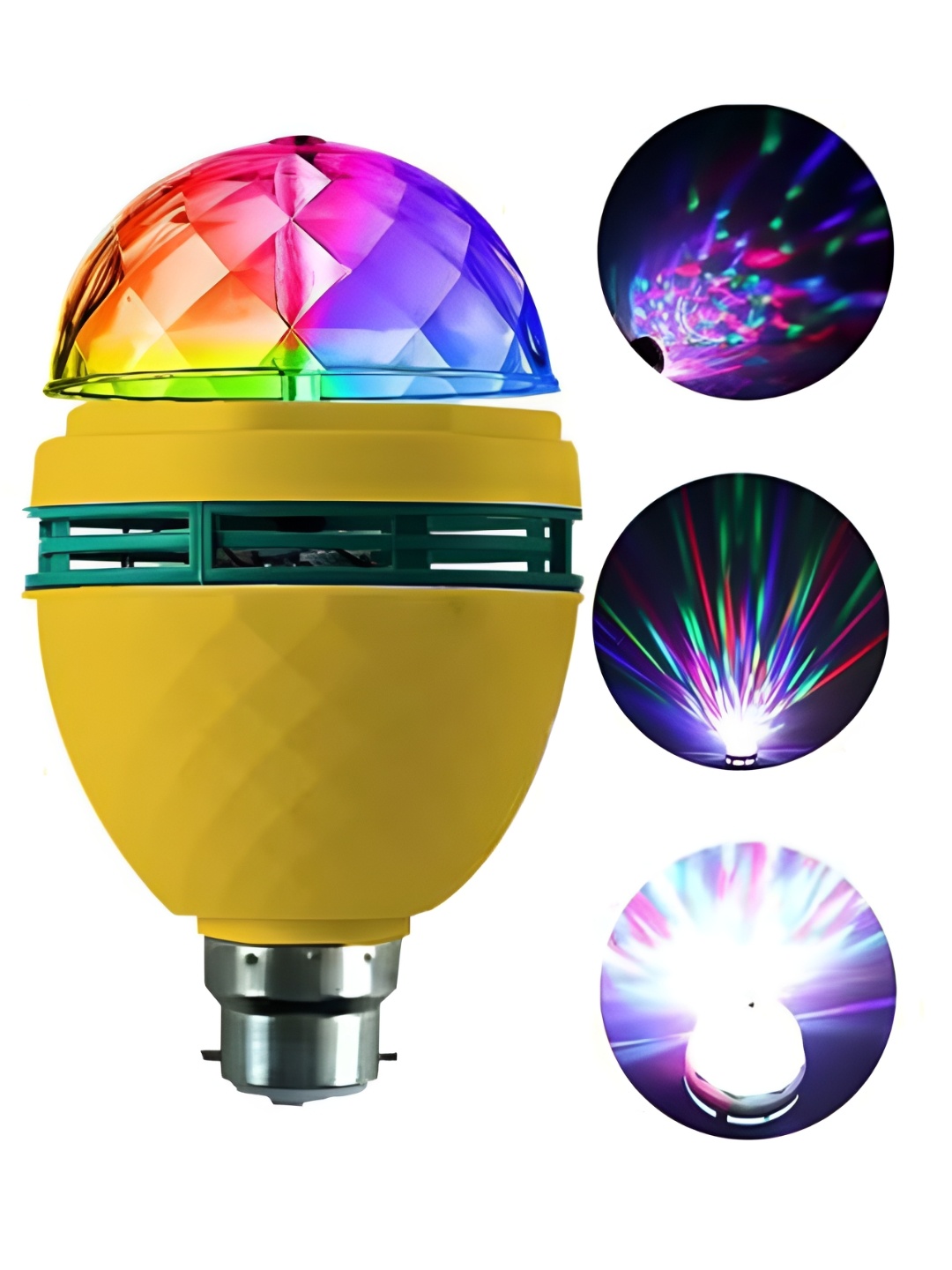 

SPARK WORLD Yellow Rotating Disco LED Bulb