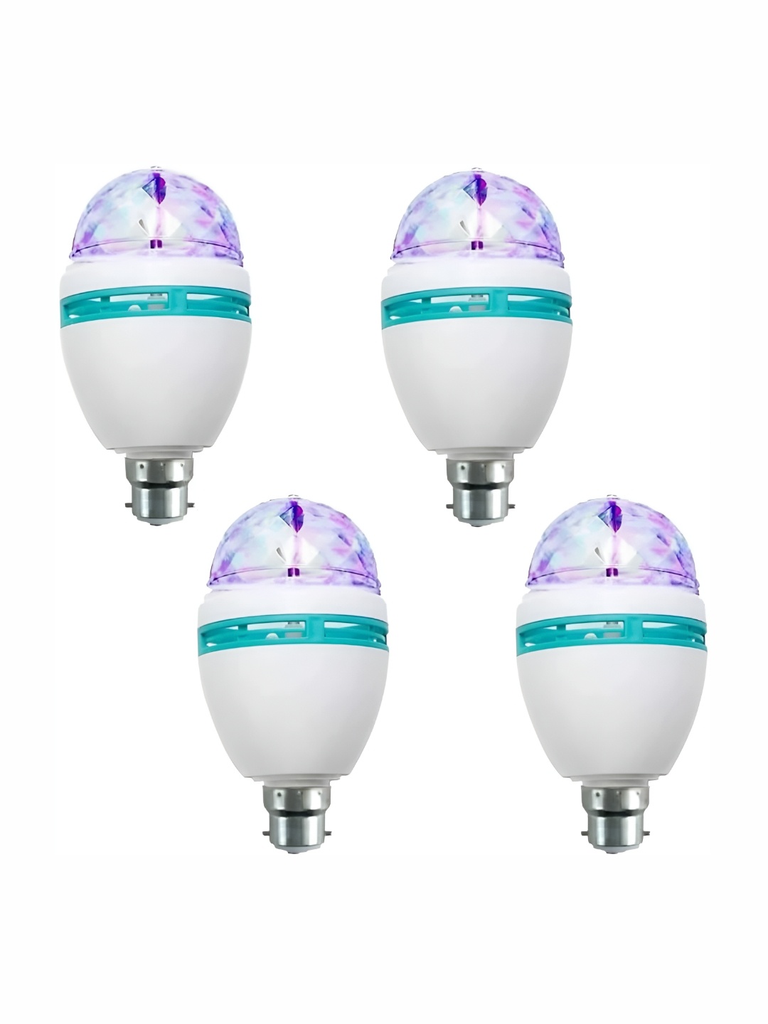 

SPARK WORLD White & Green 4 Pieces Textured Semi-sphere Contemporary Disco Ball Bulb