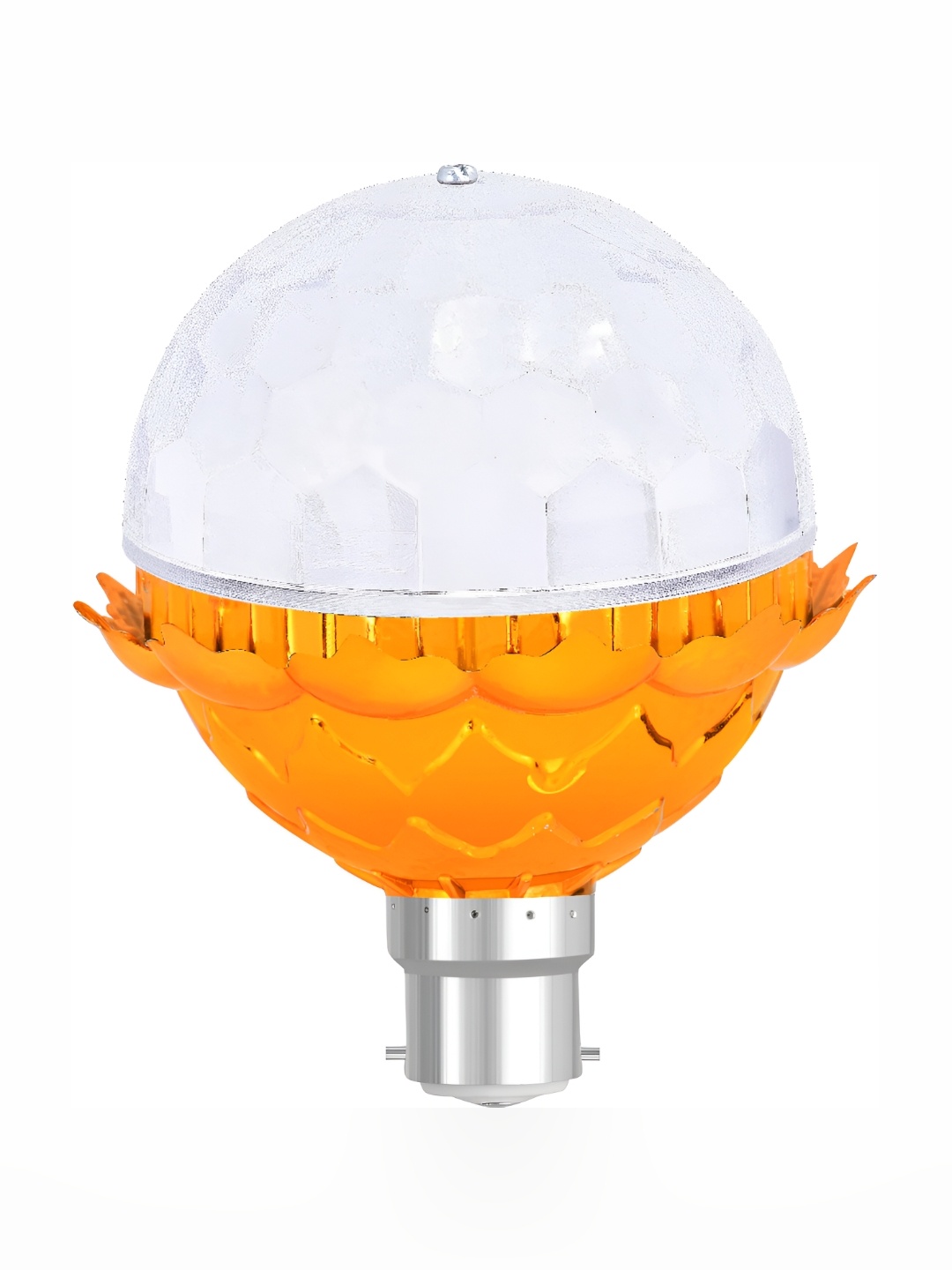 

SPARK WORLD Yellow & White Textured Semi-sphere Contemporary Disco Ball Bulb