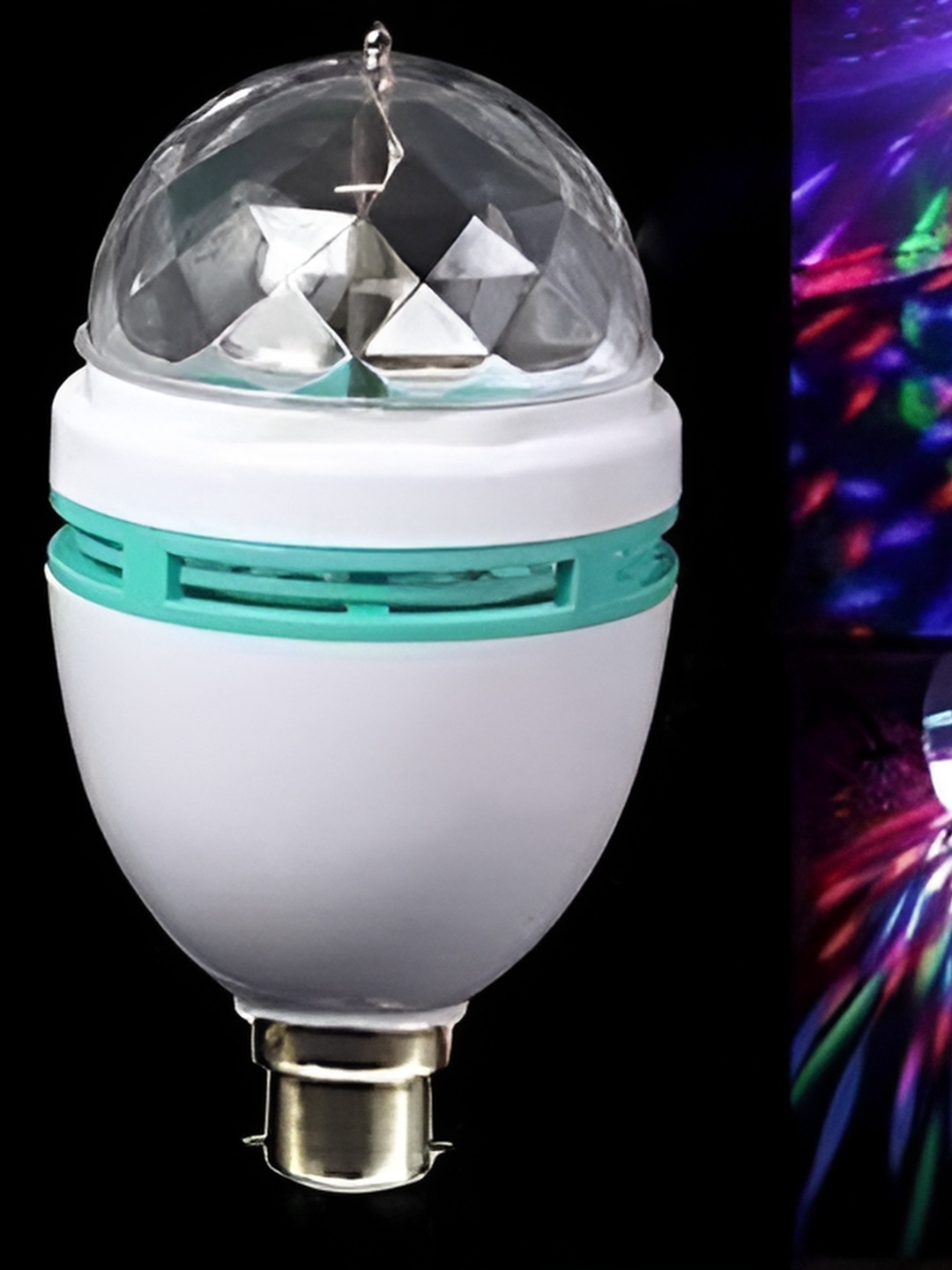 

SPARK WORLD White & Green Textured Semi-sphere Contemporary Disco Ball Bulb