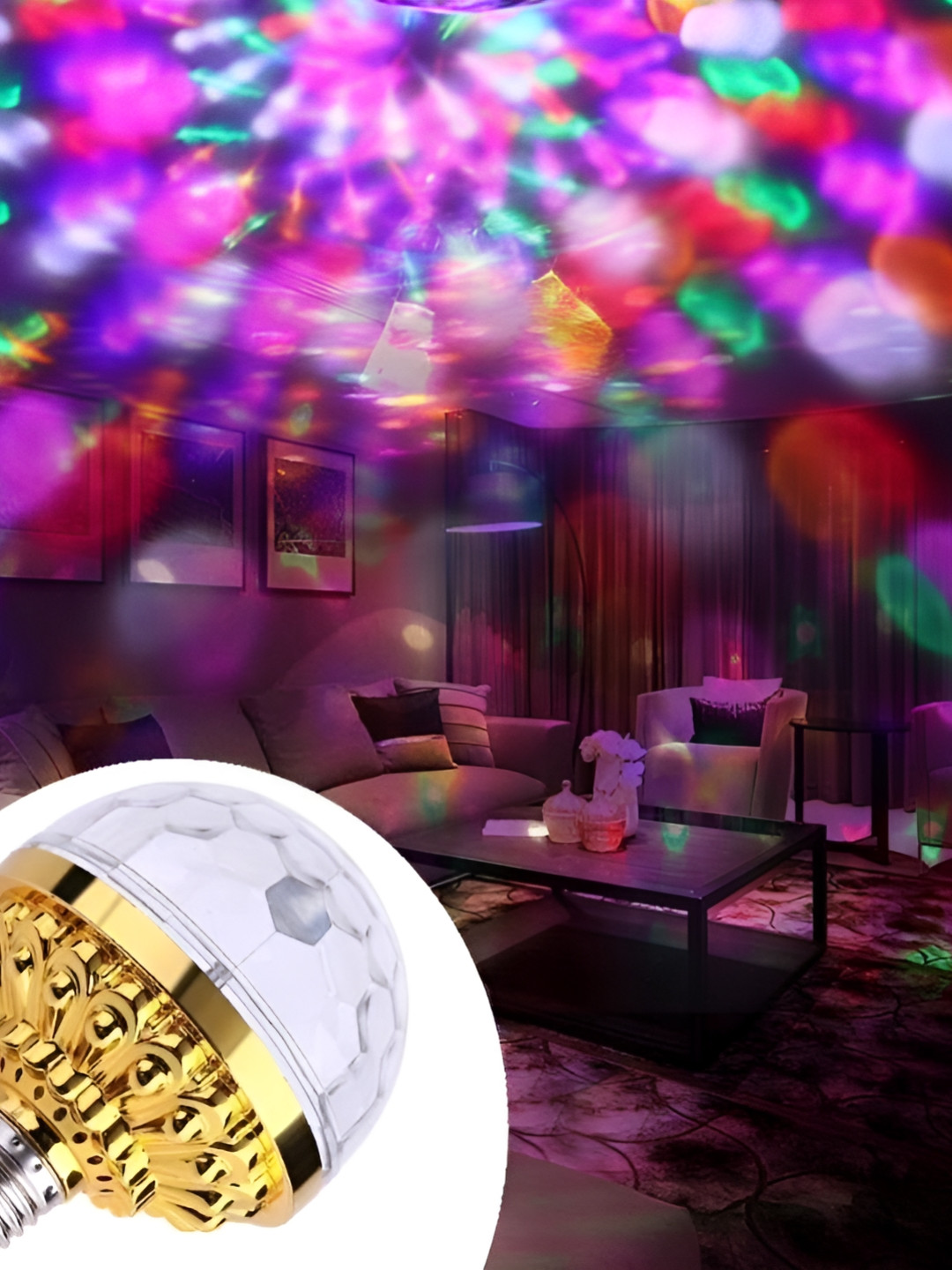 

SPARK WORLD Yellow & Purple Spherical Shaped Ceiling Lamps, Gold