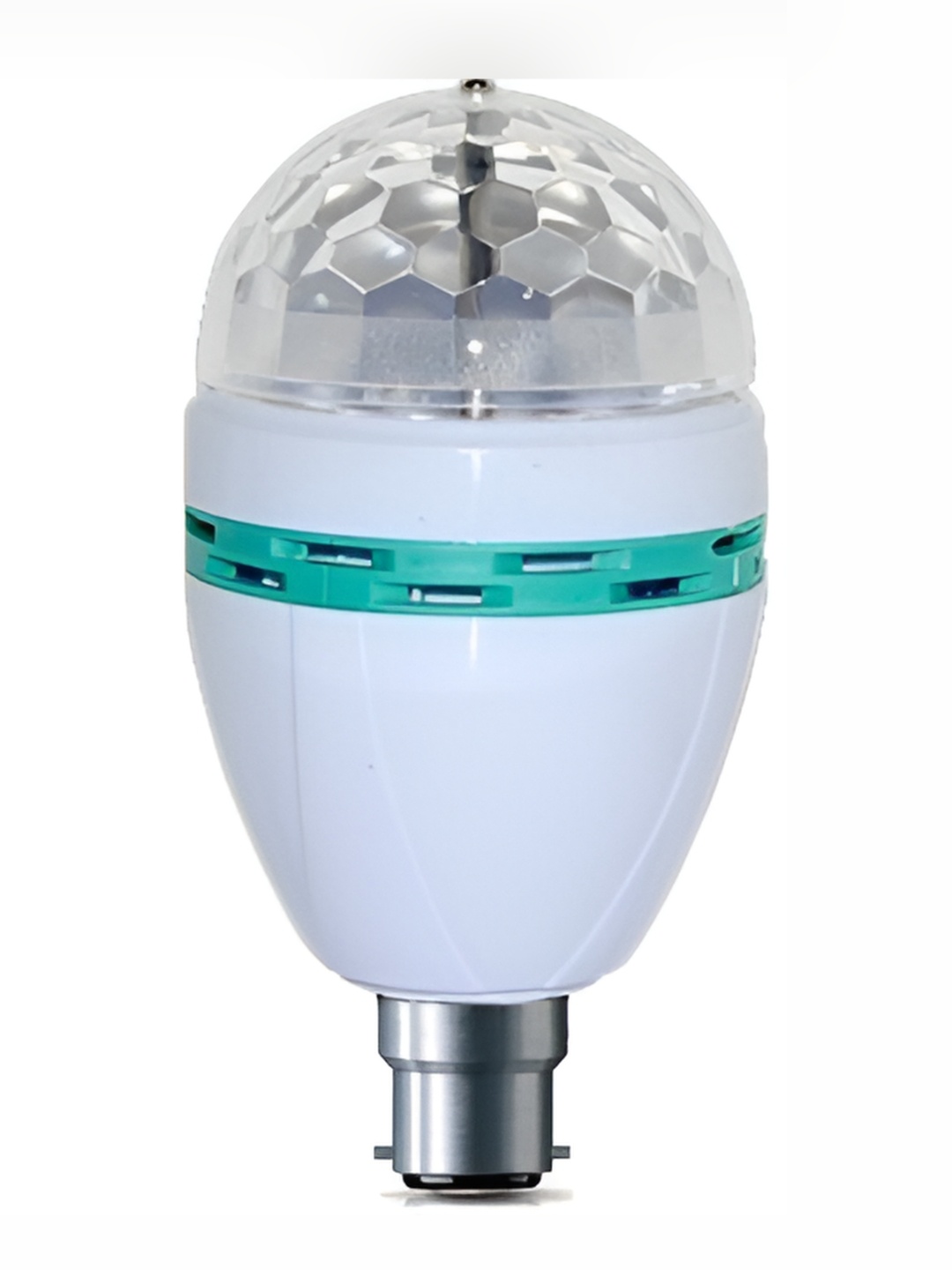 

SPARK WORLD White & Green Textured Disco Ball Bulb