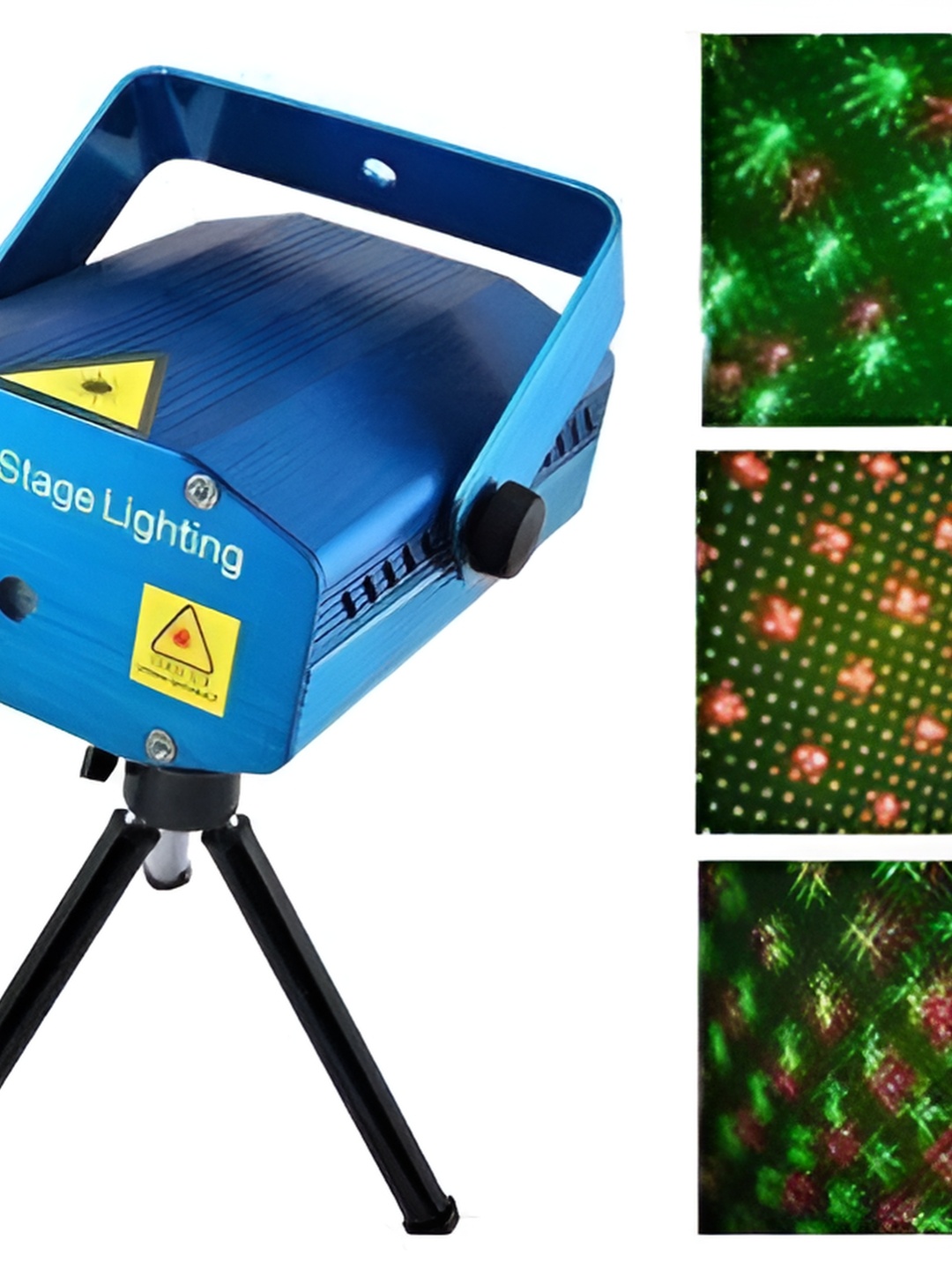 

SPARK WORLD Green Textured Aluminium Square Laser Stage Disco Floor Lamps, Blue