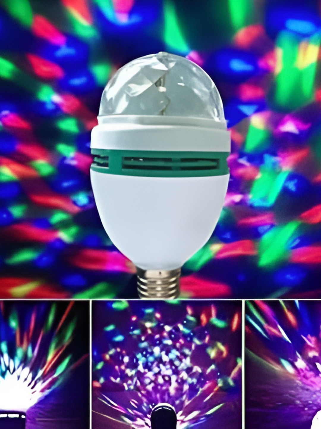 

SPARK WORLD White & Transparent Textured Contemporary Semi Sphere Disco Ball Bulb