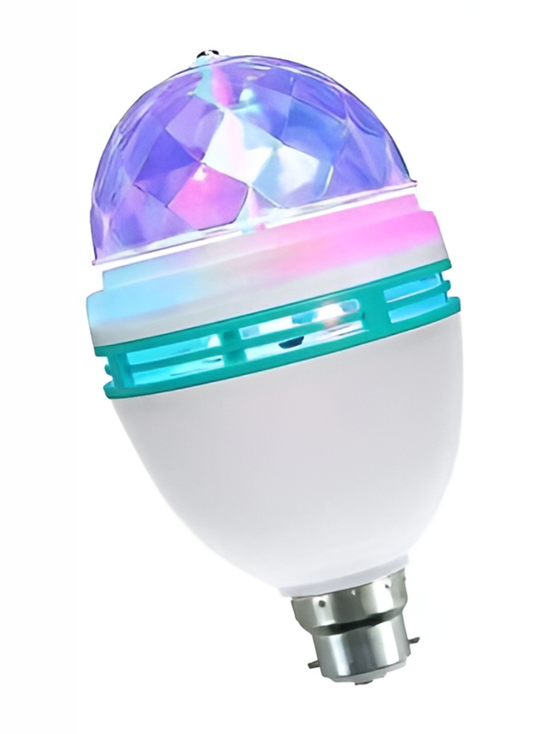 

SPARK WORLD White & Transparent Textured Semi Sphere Contemporary Disco Ball Bulb