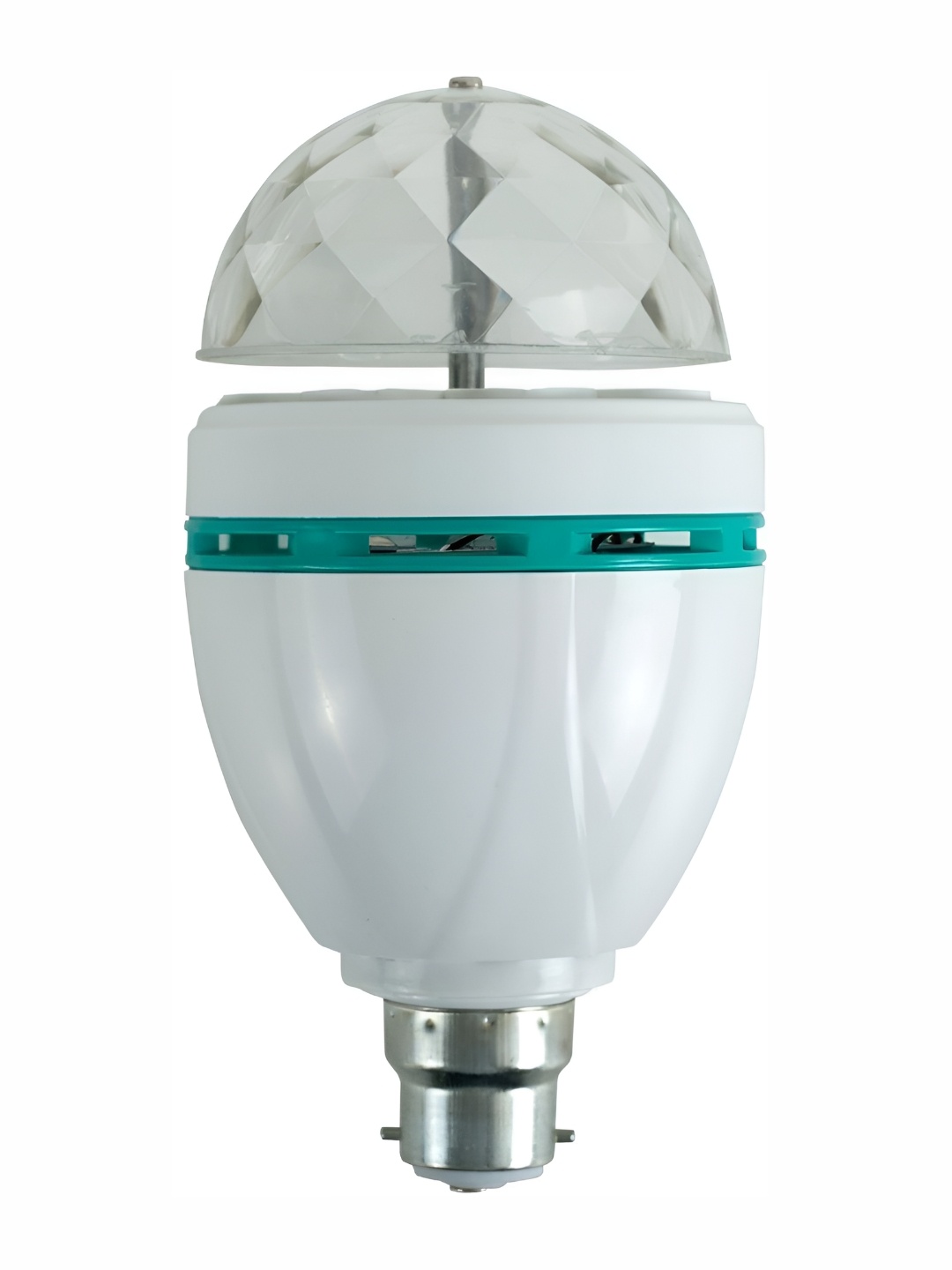 

SPARK WORLD White & Transparent Textured Semi Sphere Contemporary Disco Ball Bulb