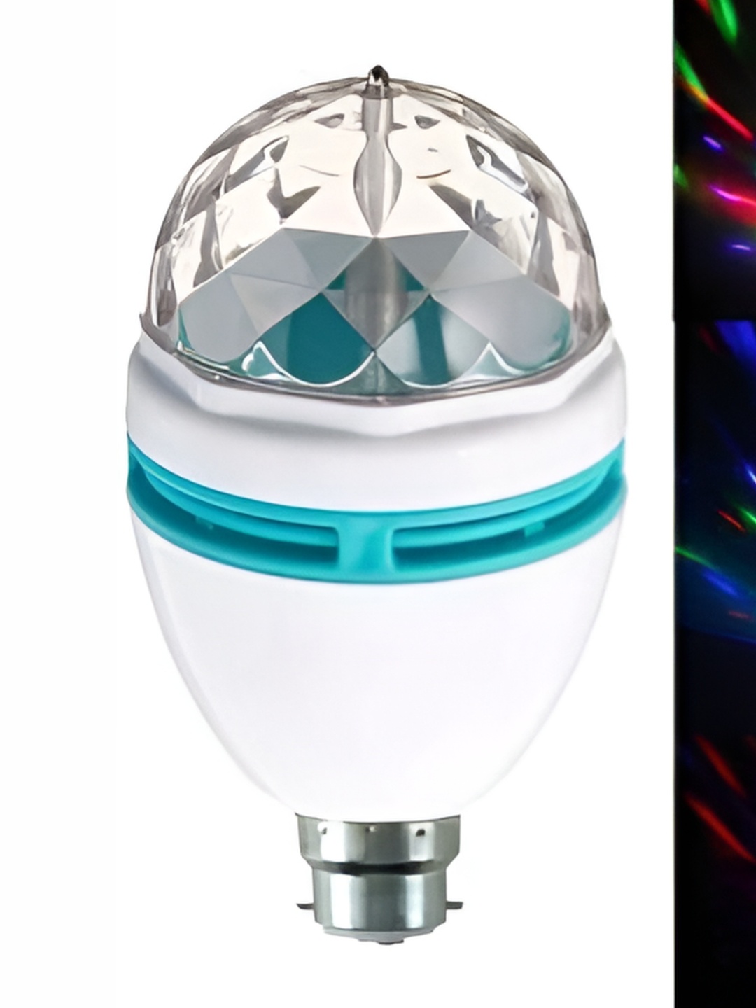 

SPARK WORLD White & Transparent Textured Contemporary Semi Sphere Disco Ball Bulb