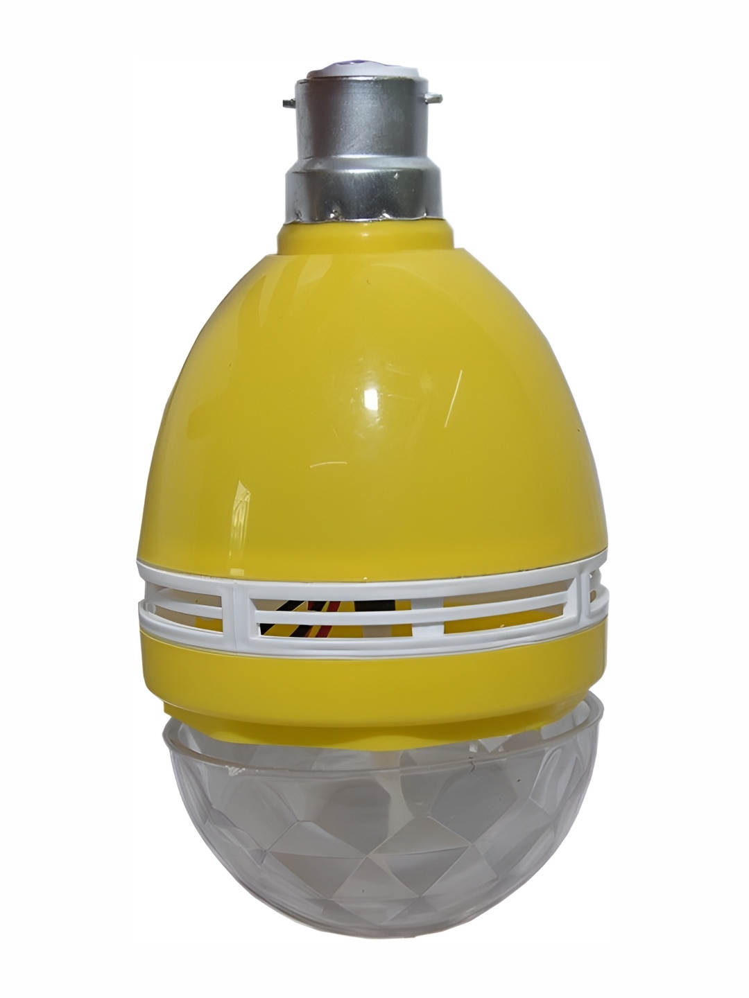 

SPARK WORLD Yellow & Transparent Textured Semi Sphere Contemporary Disco Ball Bulb