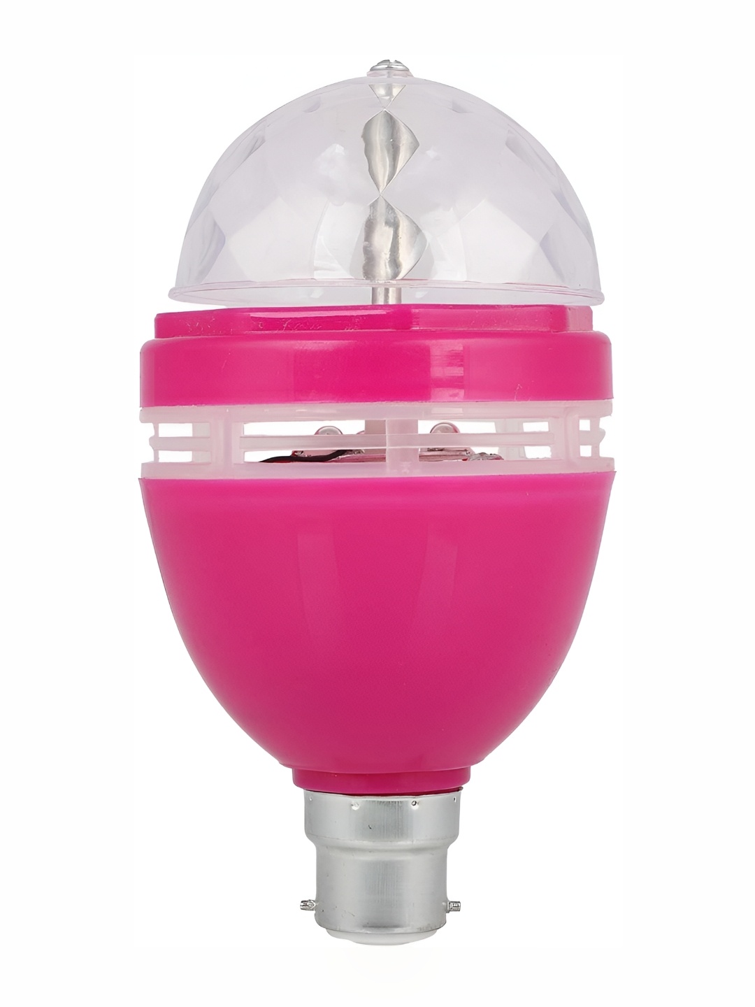 

SPARK WORLD Pink & Transparent Textured Semi Sphere Contemporary Disco Ball Bulb