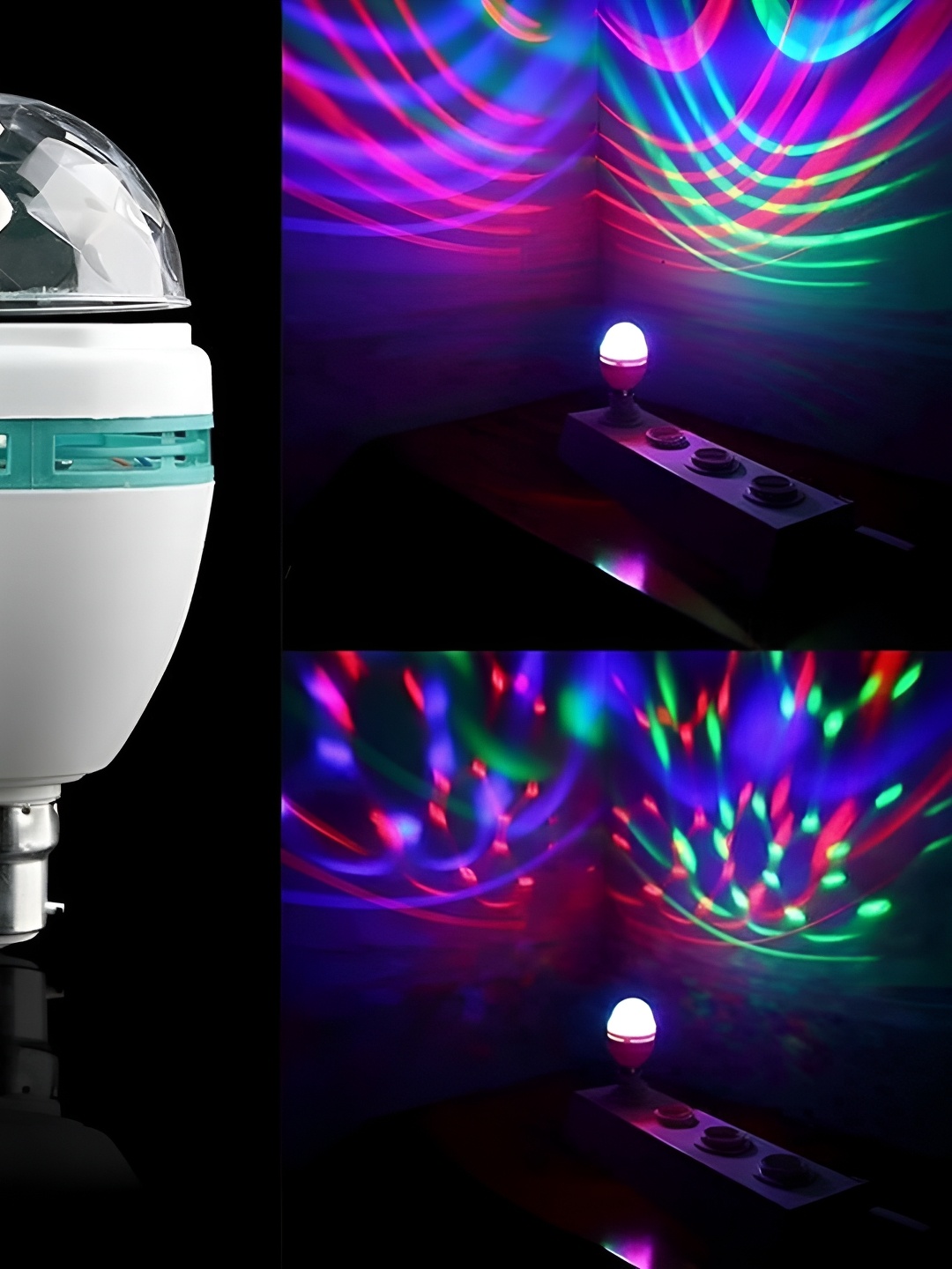 

SPARK WORLD White Rotating Disco LED Bulb