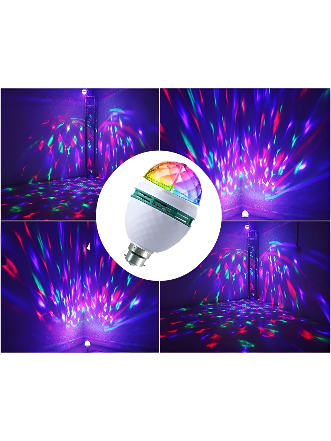

SPARK WORLD White Rotating Disco LED Ceiling Lamp