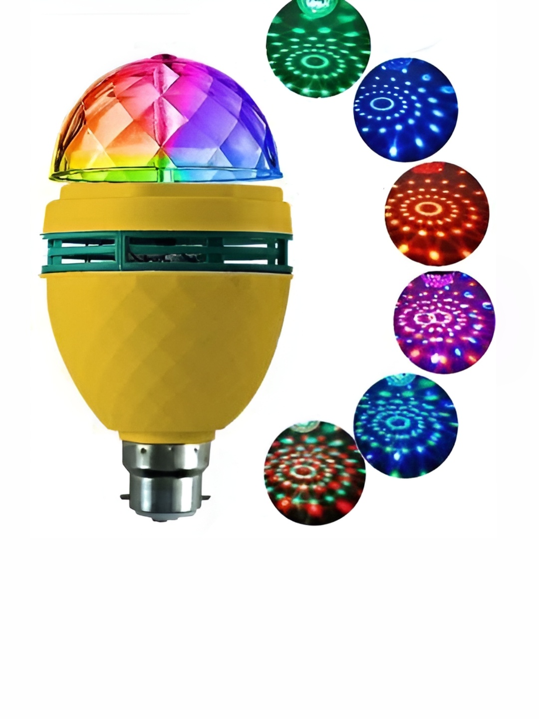 

SPARK WORLD Yellow & Green Cylindrical Disco Bulb Light Bulbs