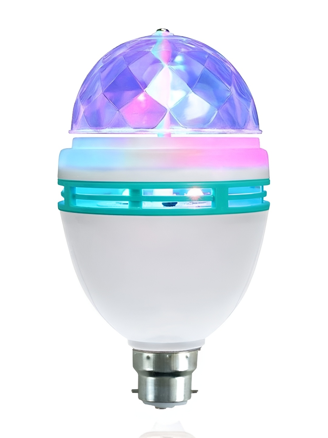 

SPARK WORLD White & Green Textured Semi-sphere Contemporary Disco Ball Bulb