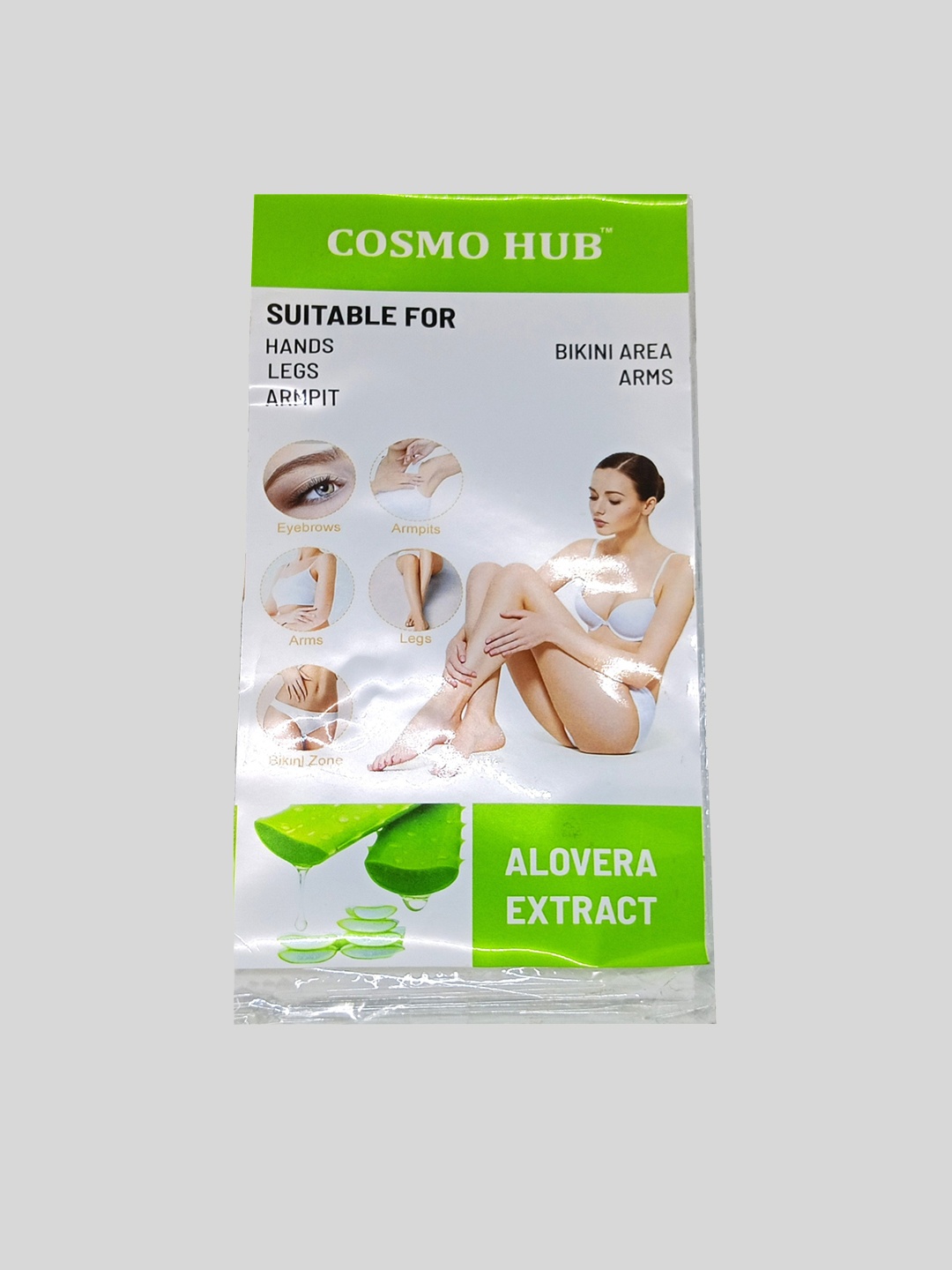 

COSMO HUB Aloevera Body Wax Stripes - 20-Pcs, Green