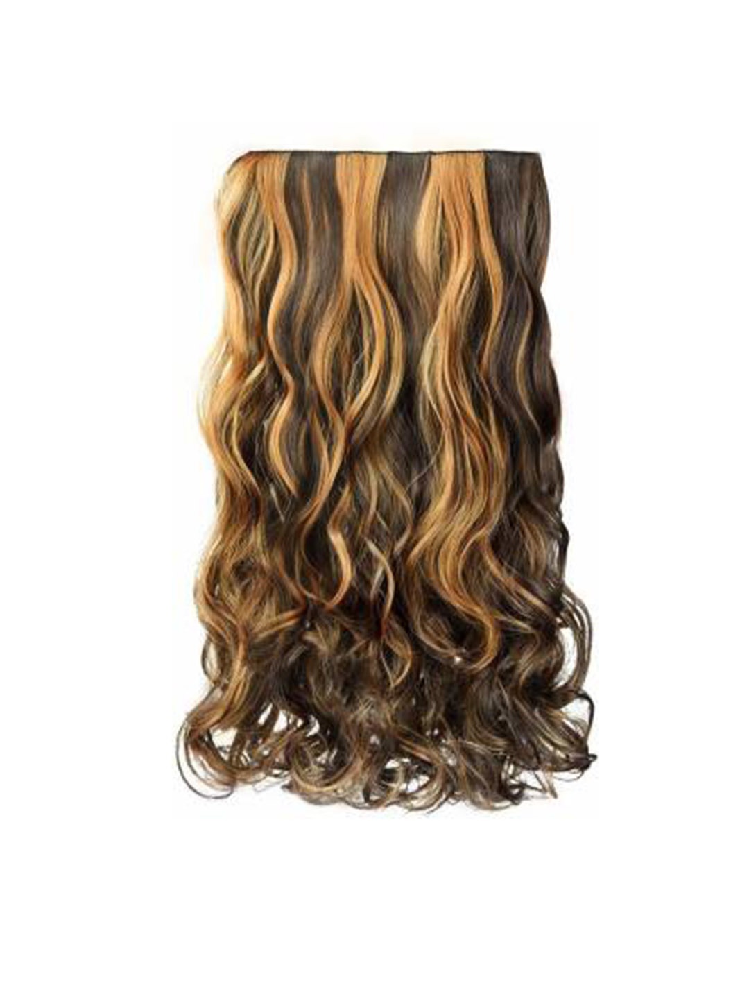 

CRIBE Golden Highlights Wavy 5 Clip Hair Extension, Gold