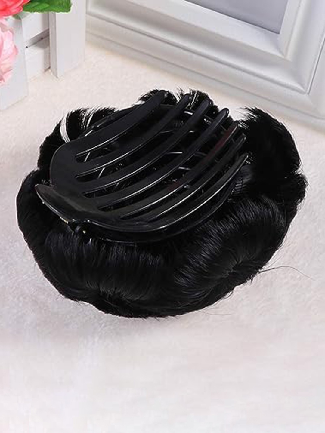 

CRIBE 9 Flower Silky Juda Bun Hair Extension - Black