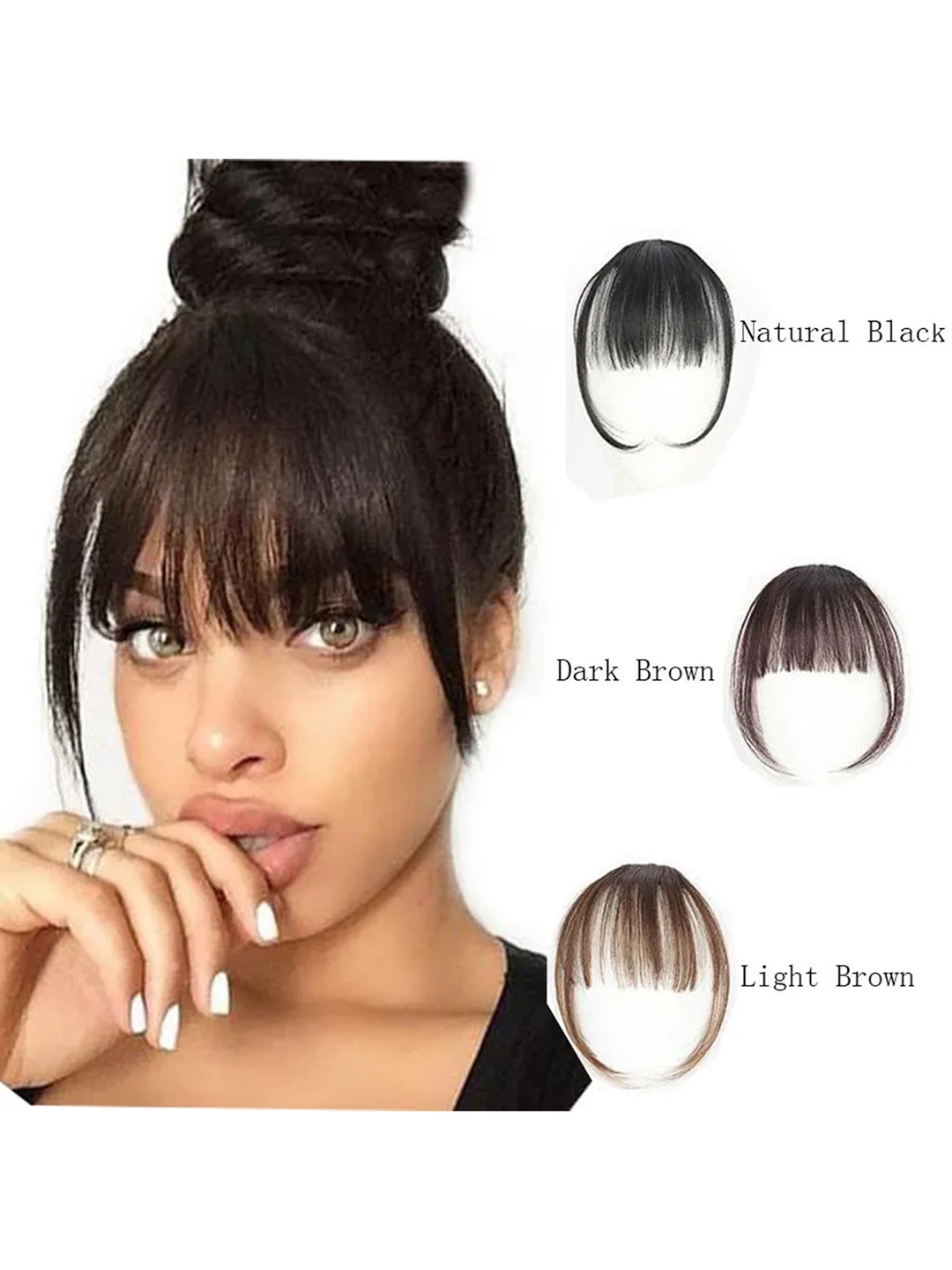 

CRIBE Clip In Bangs Hair Extension - Brown