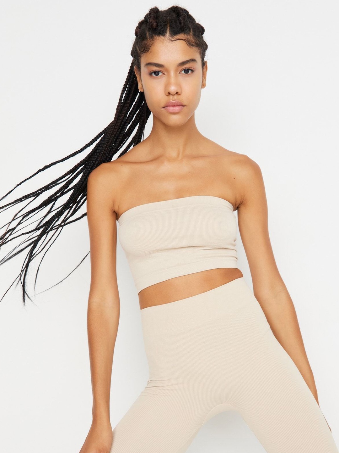 

Trendyol Full Coverage Underwired Lightly Padded Everyday Bra - All Day Comfort, Beige