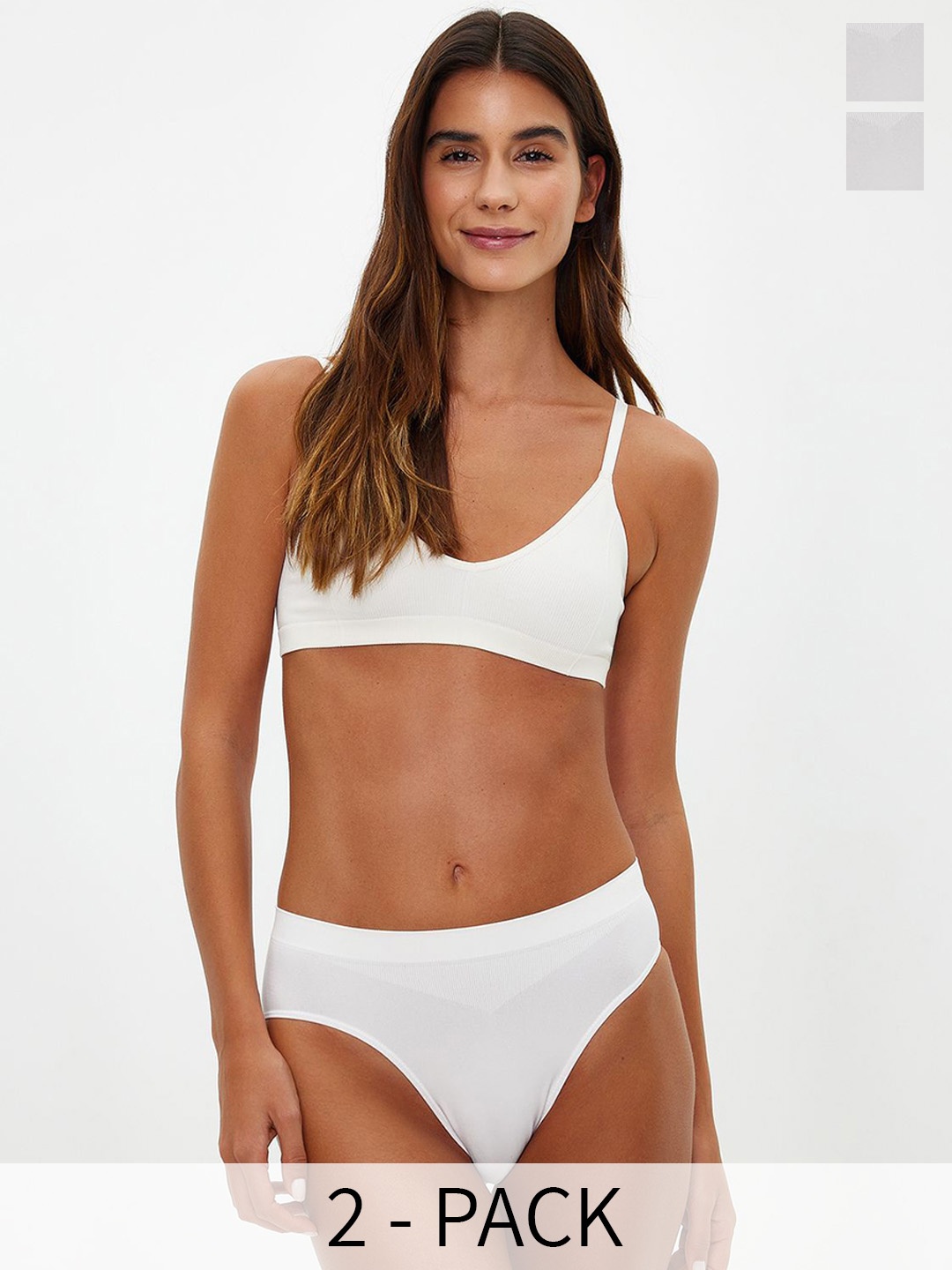 

Trendyol Pack Of 2 Basic Briefs, White