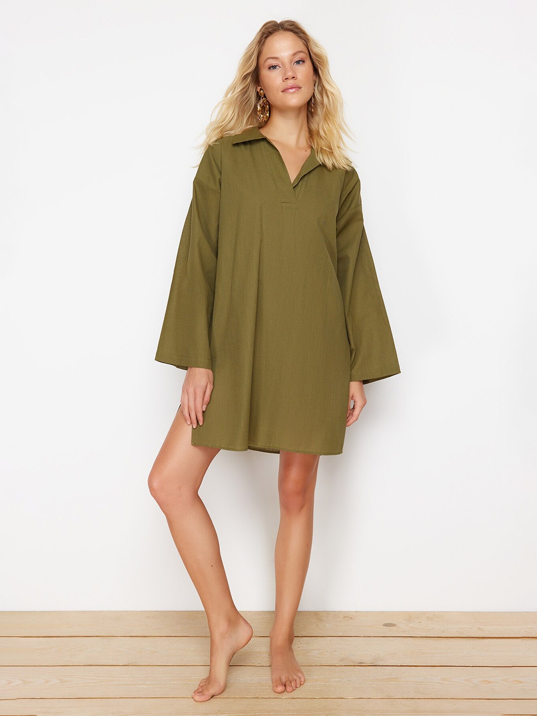 

Trendyol Women A-Line Dress, Khaki